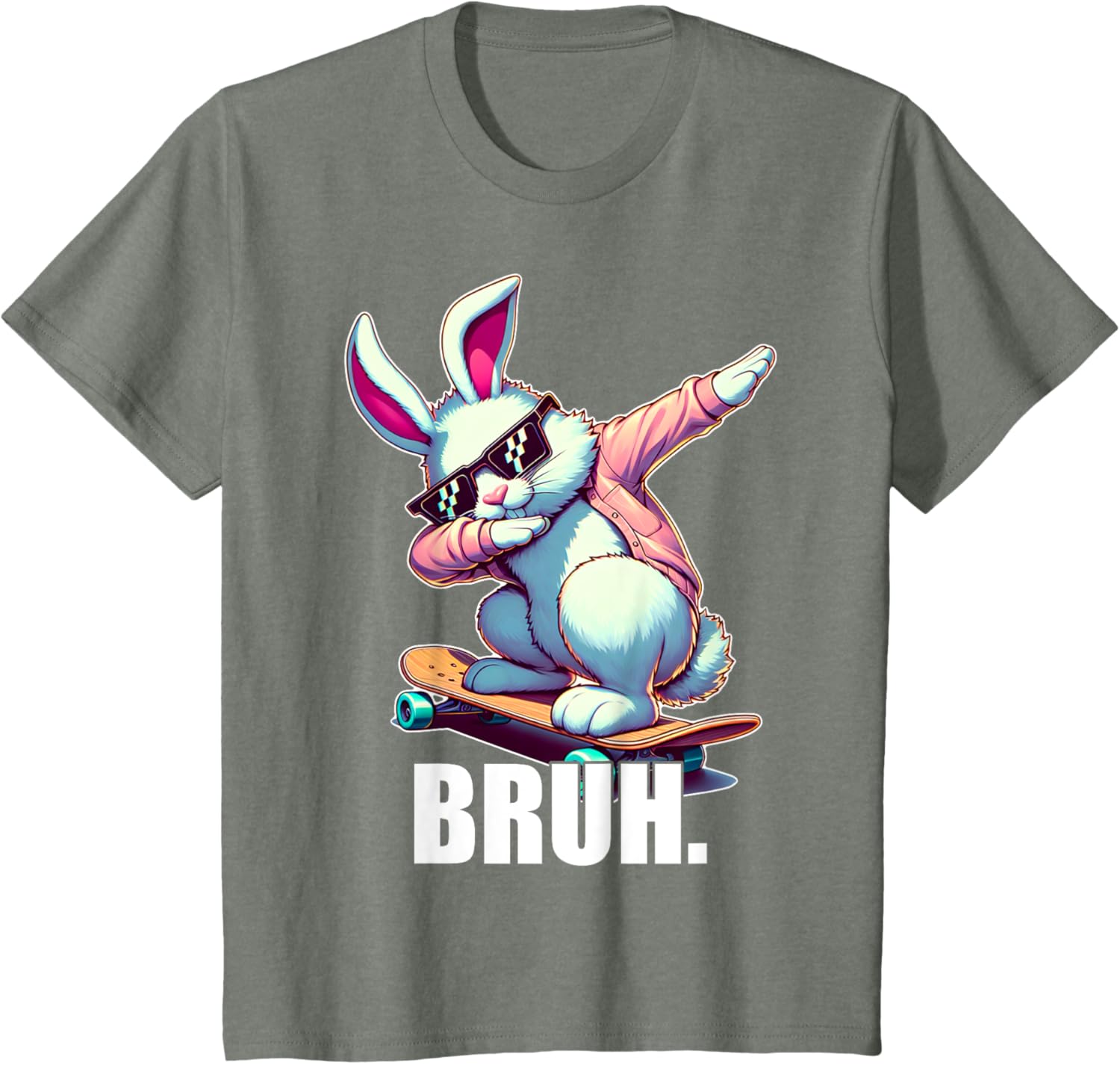 Bruh Meme Easter Day Funny Bunny Eggs Teens Boys Kids Men T-Shirt