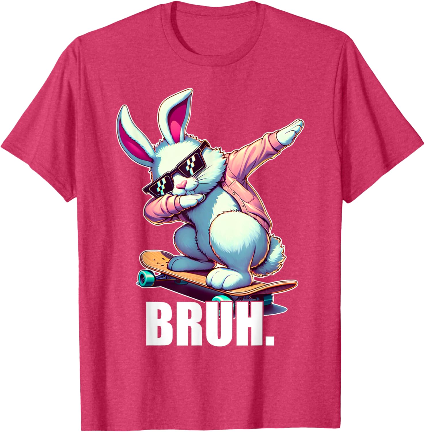 Bruh Meme Easter Day Funny Bunny Eggs Teens Boys Kids Men T-Shirt