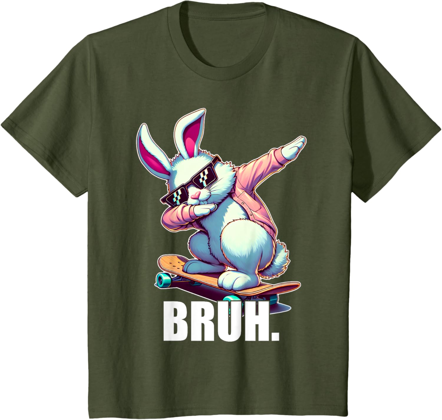 Bruh Meme Easter Day Funny Bunny Eggs Teens Boys Kids Men T-Shirt