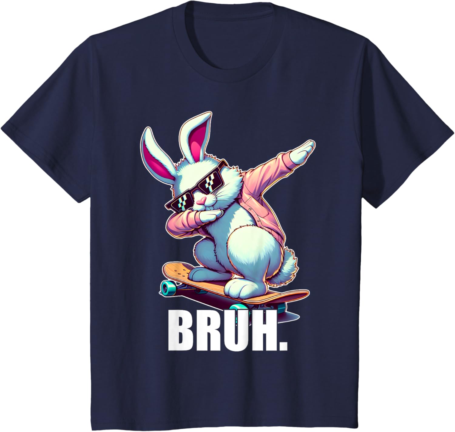 Bruh Meme Easter Day Funny Bunny Eggs Teens Boys Kids Men T-Shirt