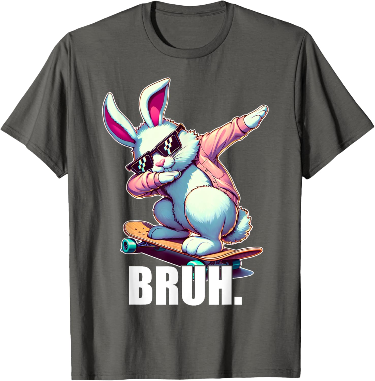 Bruh Meme Easter Day Funny Bunny Eggs Teens Boys Kids Men T-Shirt