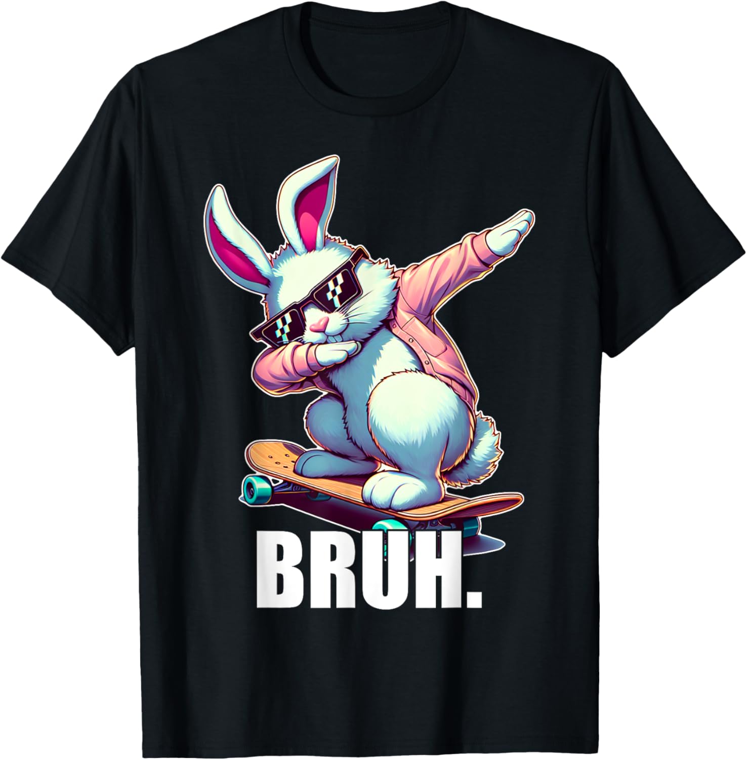 Bruh Meme Easter Day Funny Bunny Eggs Teens Boys Kids Men T-Shirt