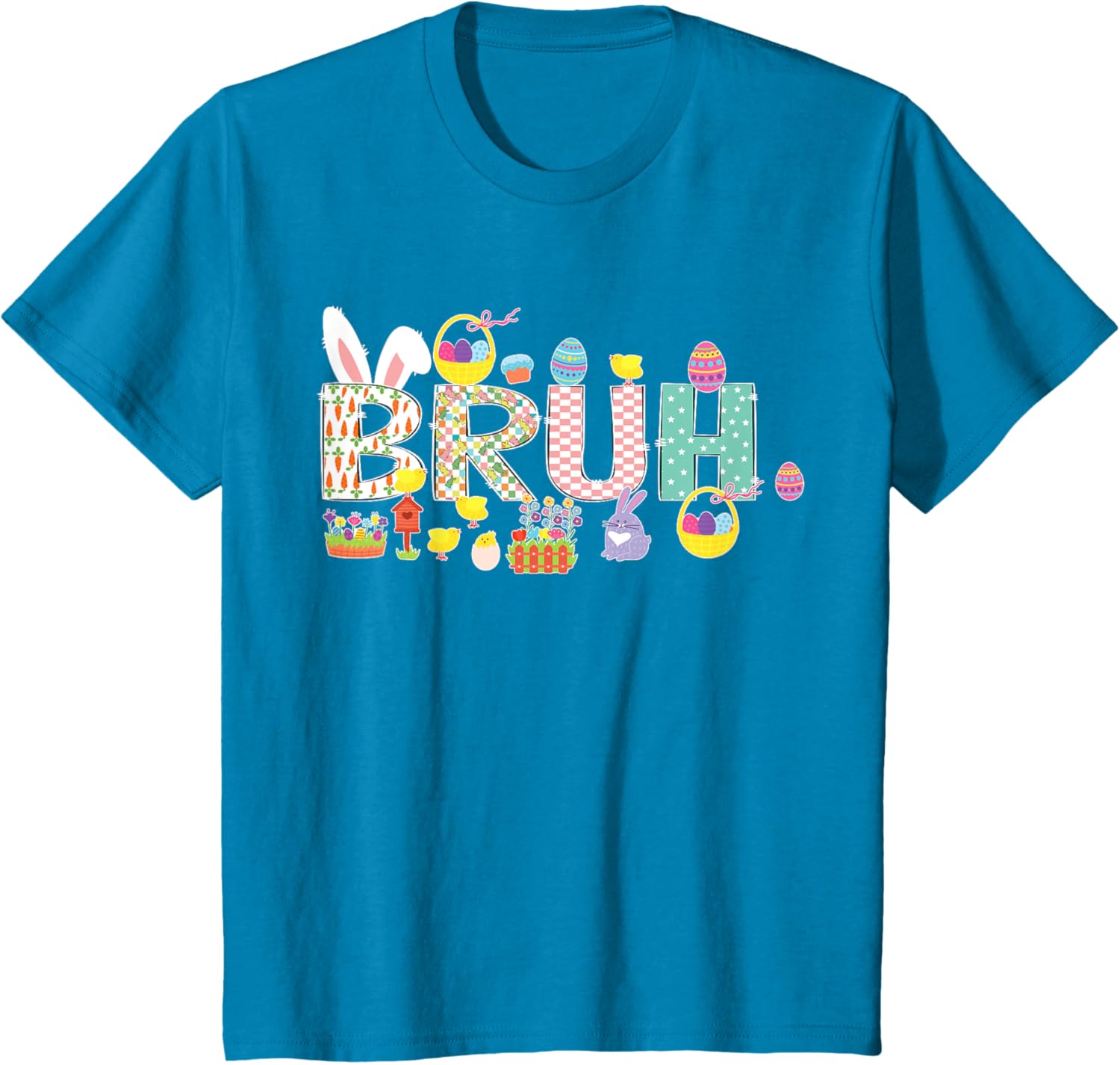 Bruh Meme Easter Day Funny Bunny Eggs Teens Boys Kids Men T-Shirt