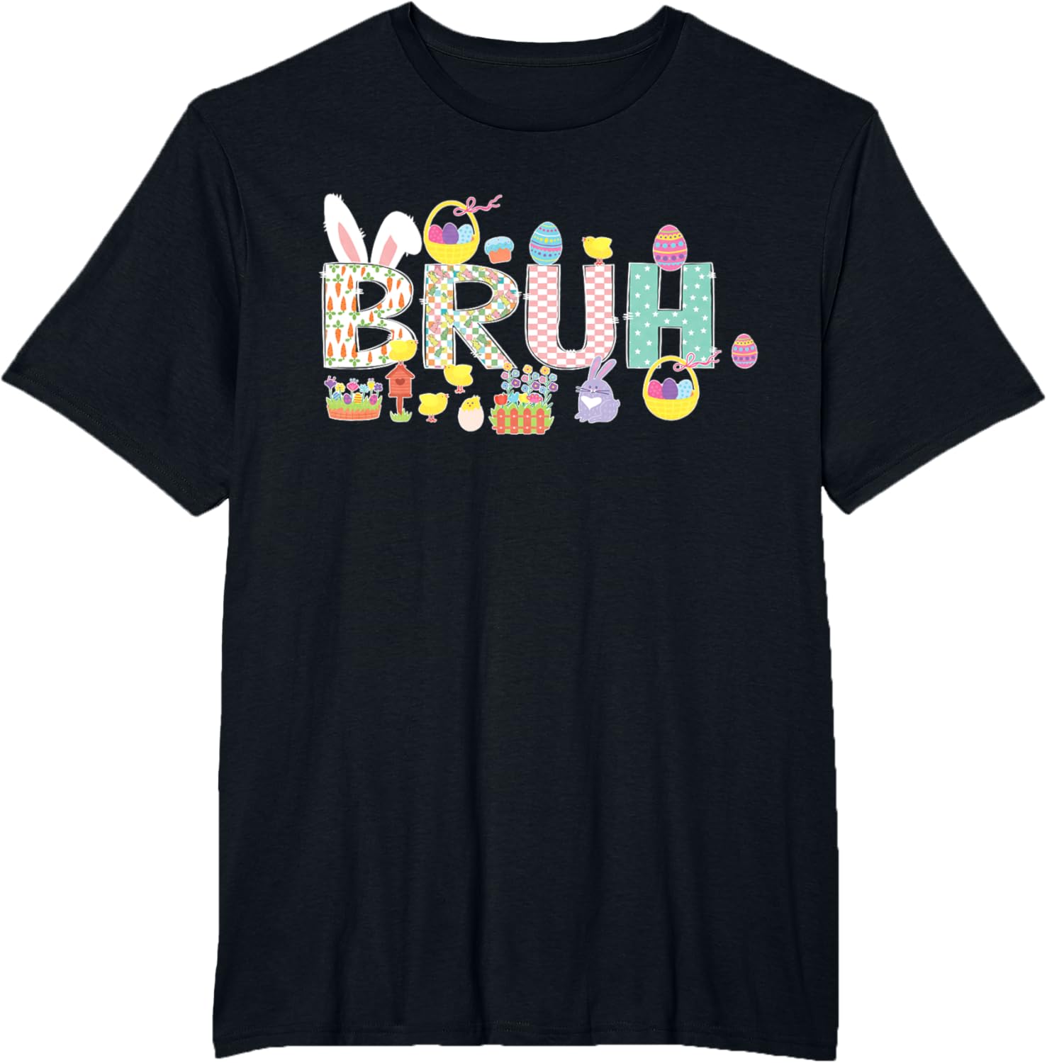 Bruh Meme Easter Day Funny Bunny Eggs Teens Boys Kids Men T-Shirt