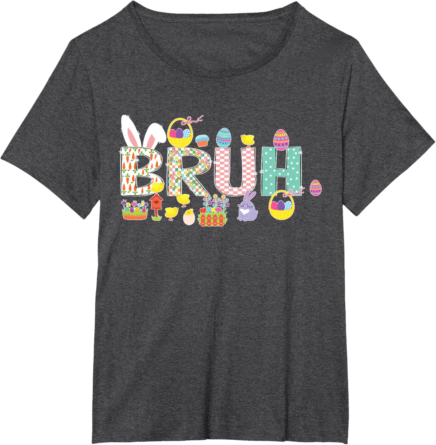 Bruh Meme Easter Day Funny Bunny Eggs Teens Boys Kids Men T-Shirt