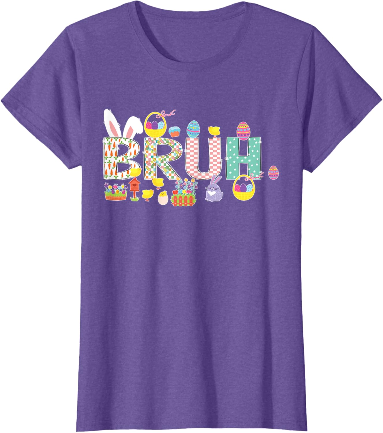 Bruh Meme Easter Day Funny Bunny Eggs Teens Boys Kids Men T-Shirt