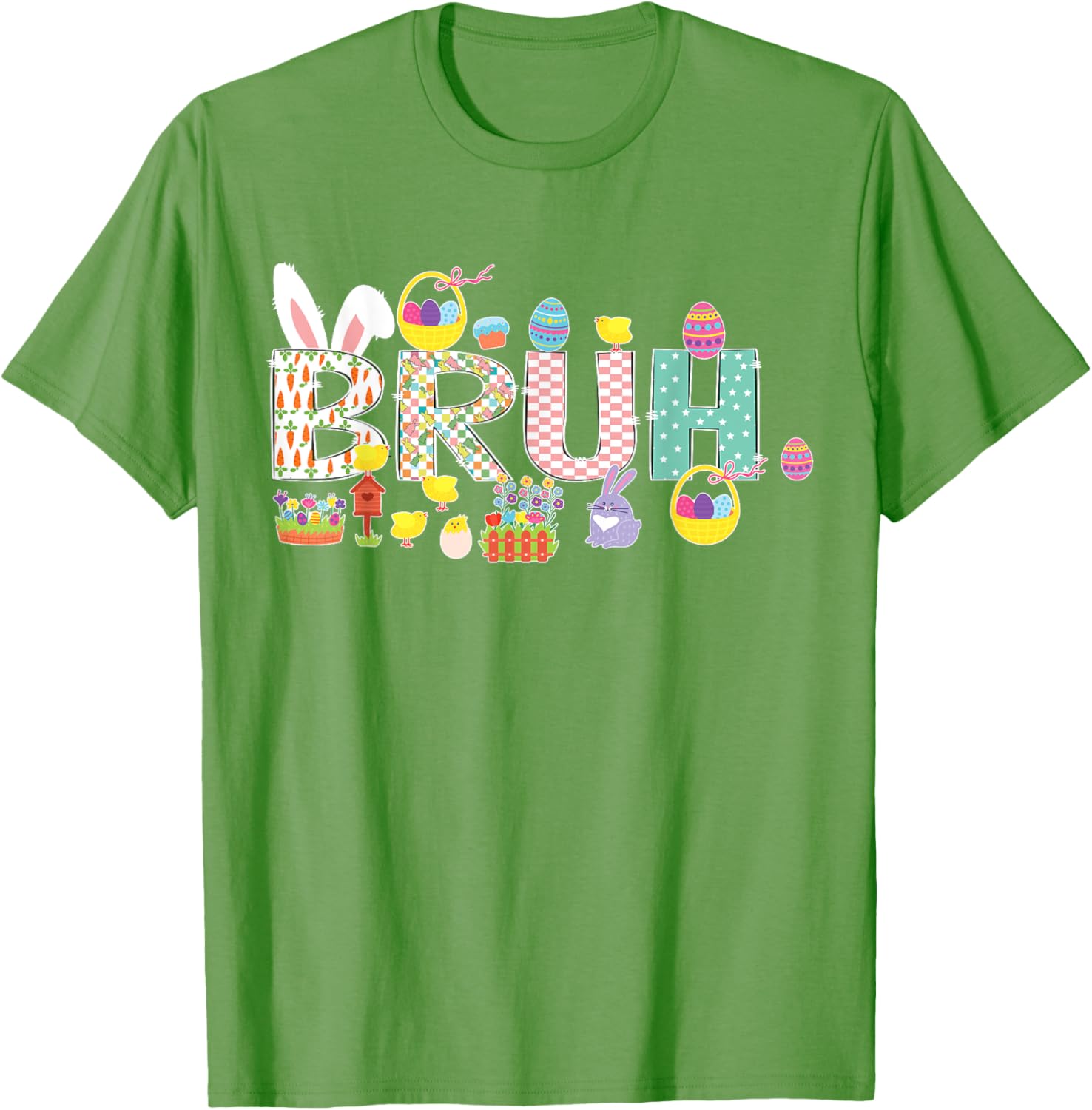 Bruh Meme Easter Day Funny Bunny Eggs Teens Boys Kids Men T-Shirt