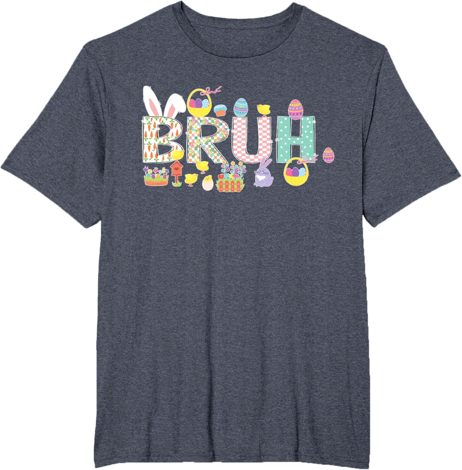 Bruh Meme Easter Day Funny Bunny Eggs Teens Boys Kids Men T-Shirt