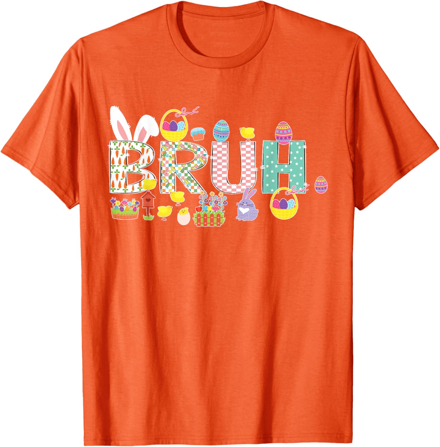 Bruh Meme Easter Day Funny Bunny Eggs Teens Boys Kids Men T-Shirt