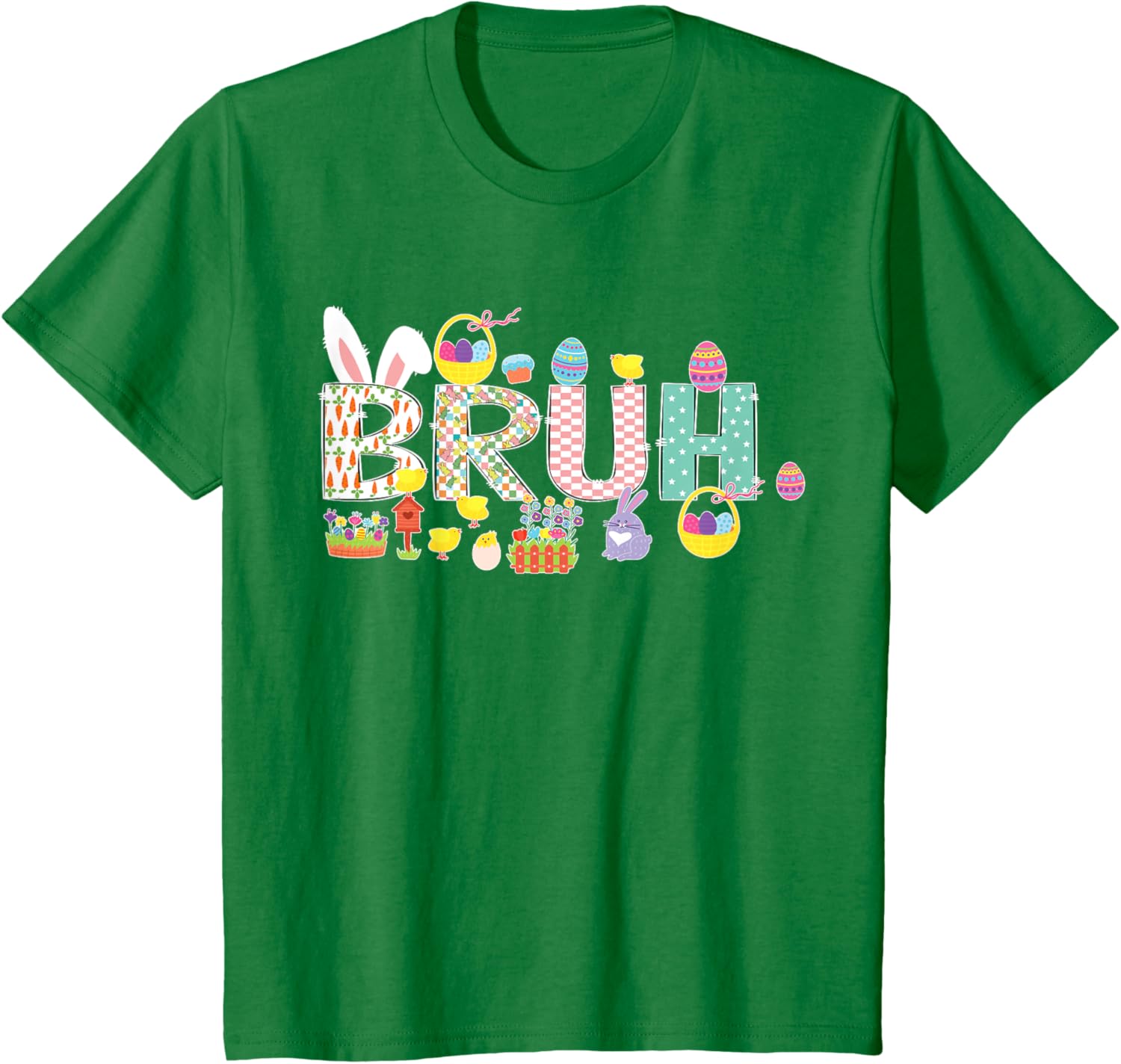 Bruh Meme Easter Day Funny Bunny Eggs Teens Boys Kids Men T-Shirt