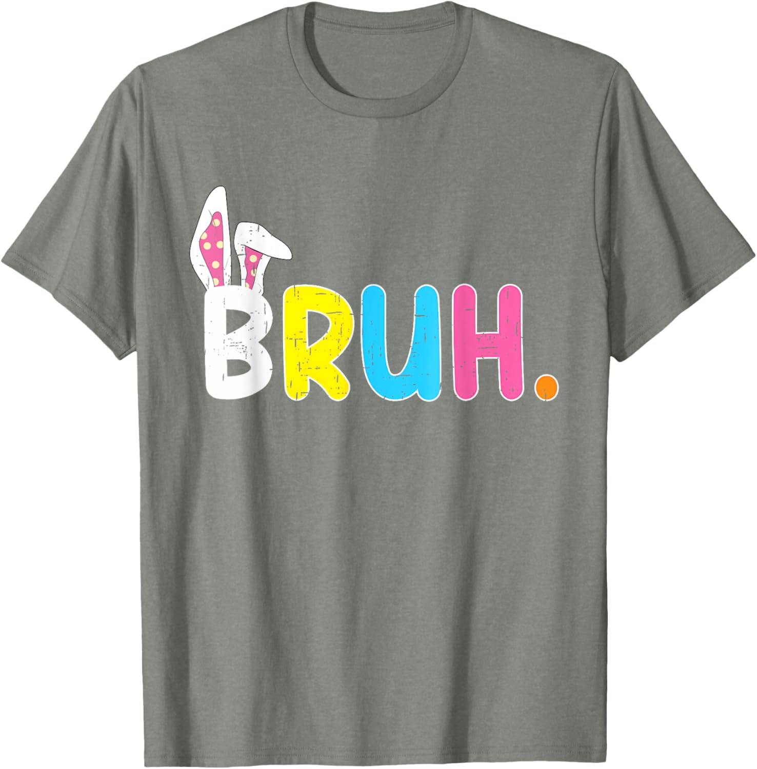 Bruh Meme Easter Day Funny Bunny Eggs Teens Boys Kids Men T-Shirt