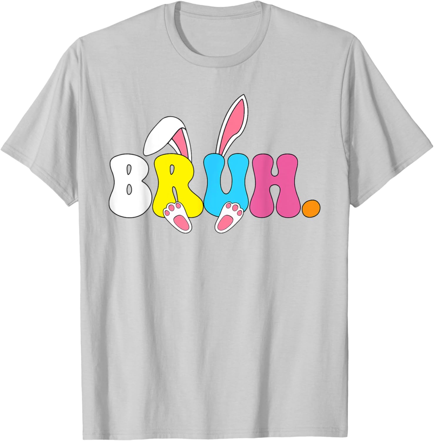 Bruh Meme Easter Day Funny Bunny Rabbit Eggs Teens Boys Kids T-Shirt