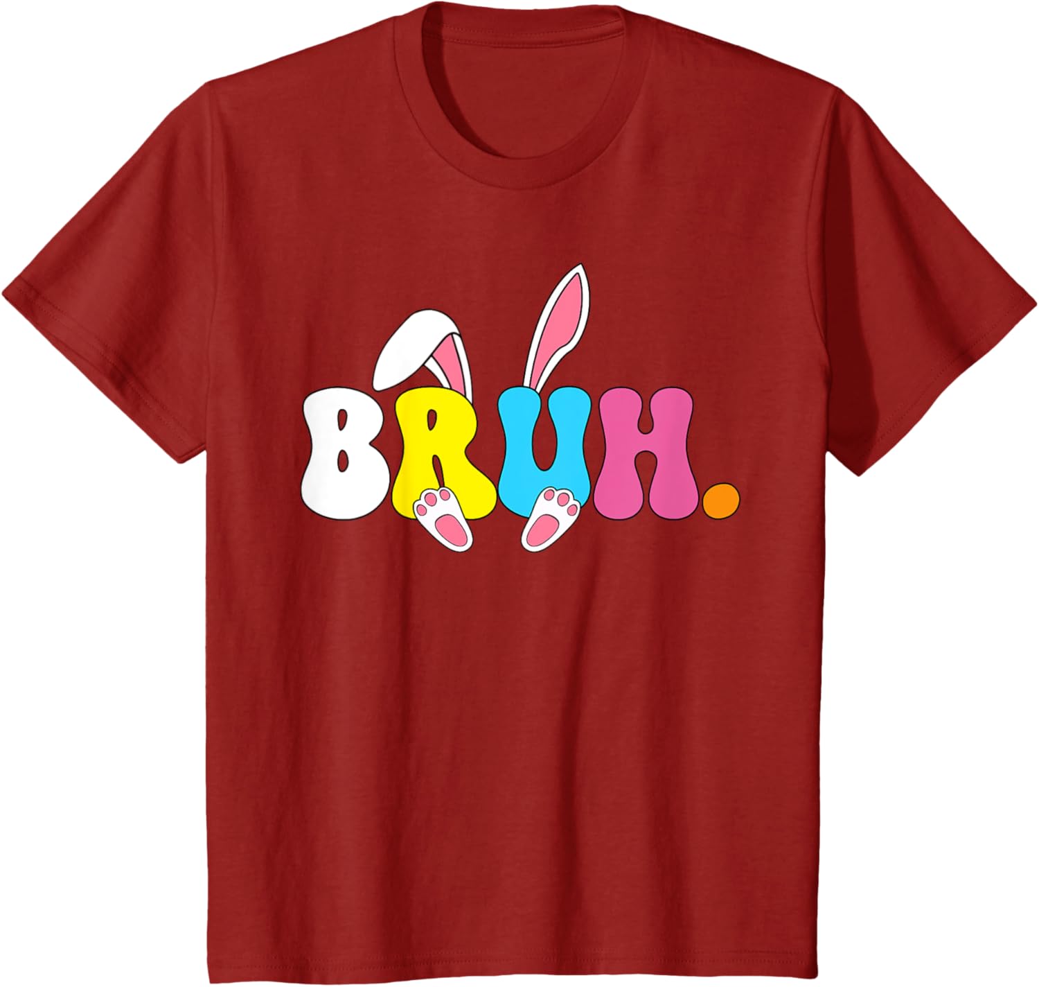 Bruh Meme Easter Day Funny Bunny Rabbit Eggs Teens Boys Kids T-Shirt