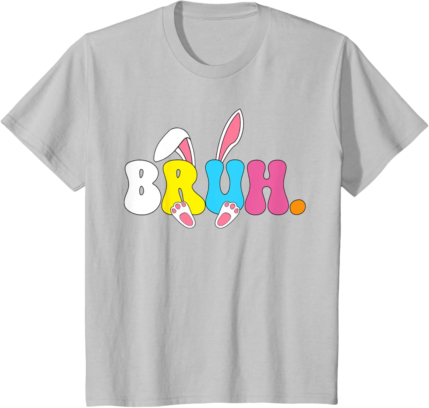 Bruh Meme Easter Day Funny Bunny Rabbit Eggs Teens Boys Kids T-Shirt