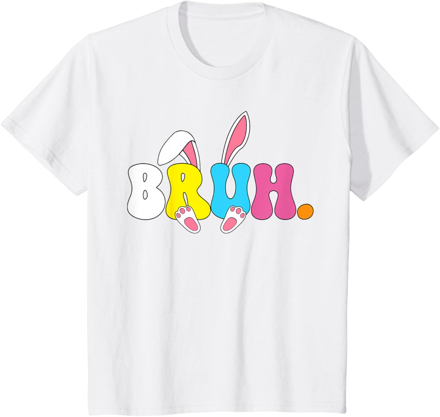 Bruh Meme Easter Day Funny Bunny Rabbit Eggs Teens Boys Kids T-Shirt