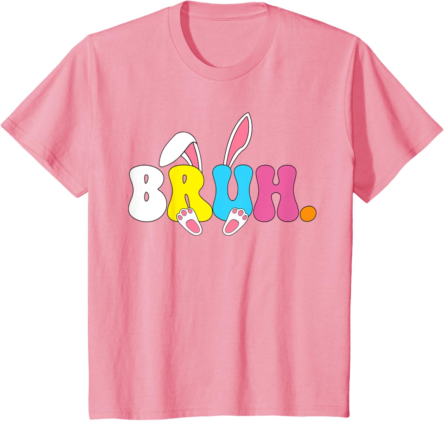 Bruh Meme Easter Day Funny Bunny Rabbit Eggs Teens Boys Kids T-Shirt