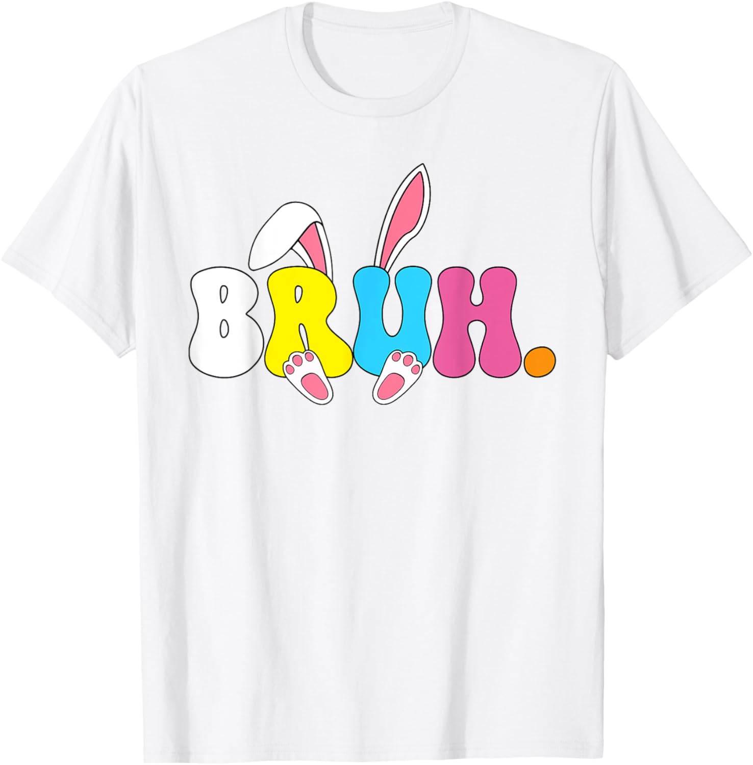 Bruh Meme Easter Day Funny Bunny Rabbit Eggs Teens Boys Kids T-Shirt