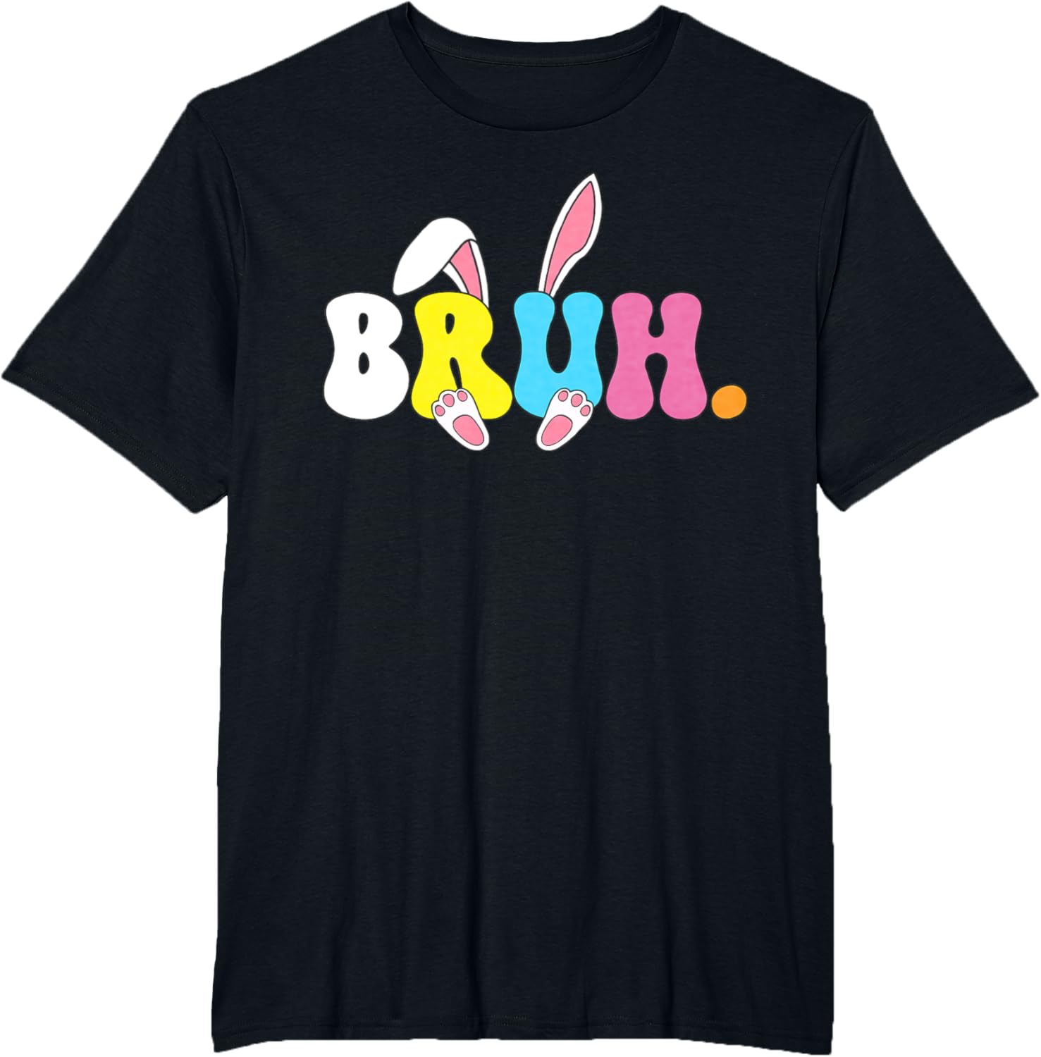 Bruh Meme Easter Day Funny Bunny Rabbit Eggs Teens Boys Kids T-Shirt