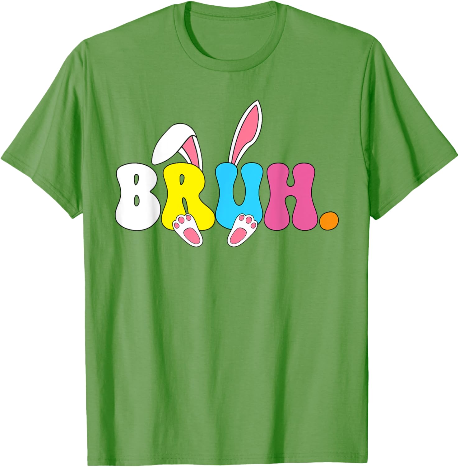 Bruh Meme Easter Day Funny Bunny Rabbit Eggs Teens Boys Kids T-Shirt