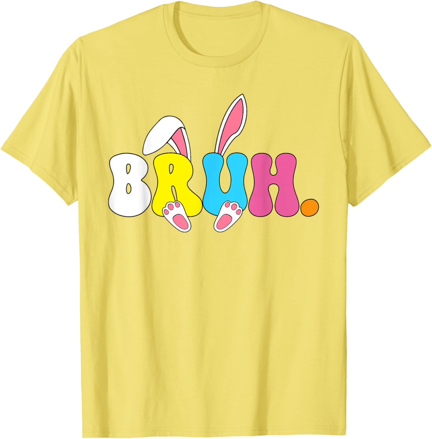 Bruh Meme Easter Day Funny Bunny Rabbit Eggs Teens Boys Kids T-Shirt