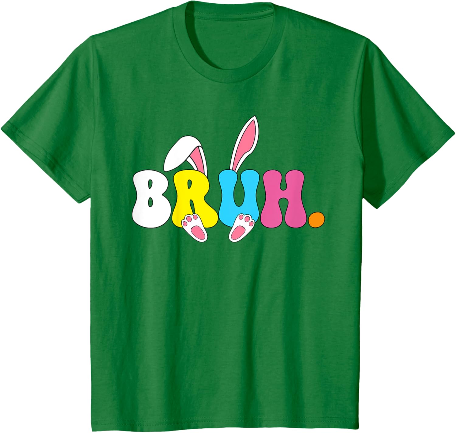 Bruh Meme Easter Day Funny Bunny Rabbit Eggs Teens Boys Kids T-Shirt