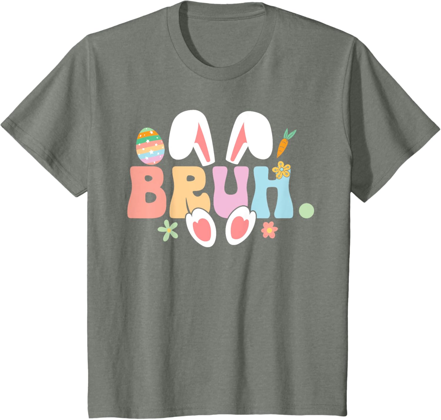 Bruh Meme Funny Saying Bro Greeting Teens Boys Easter Day T-Shirt