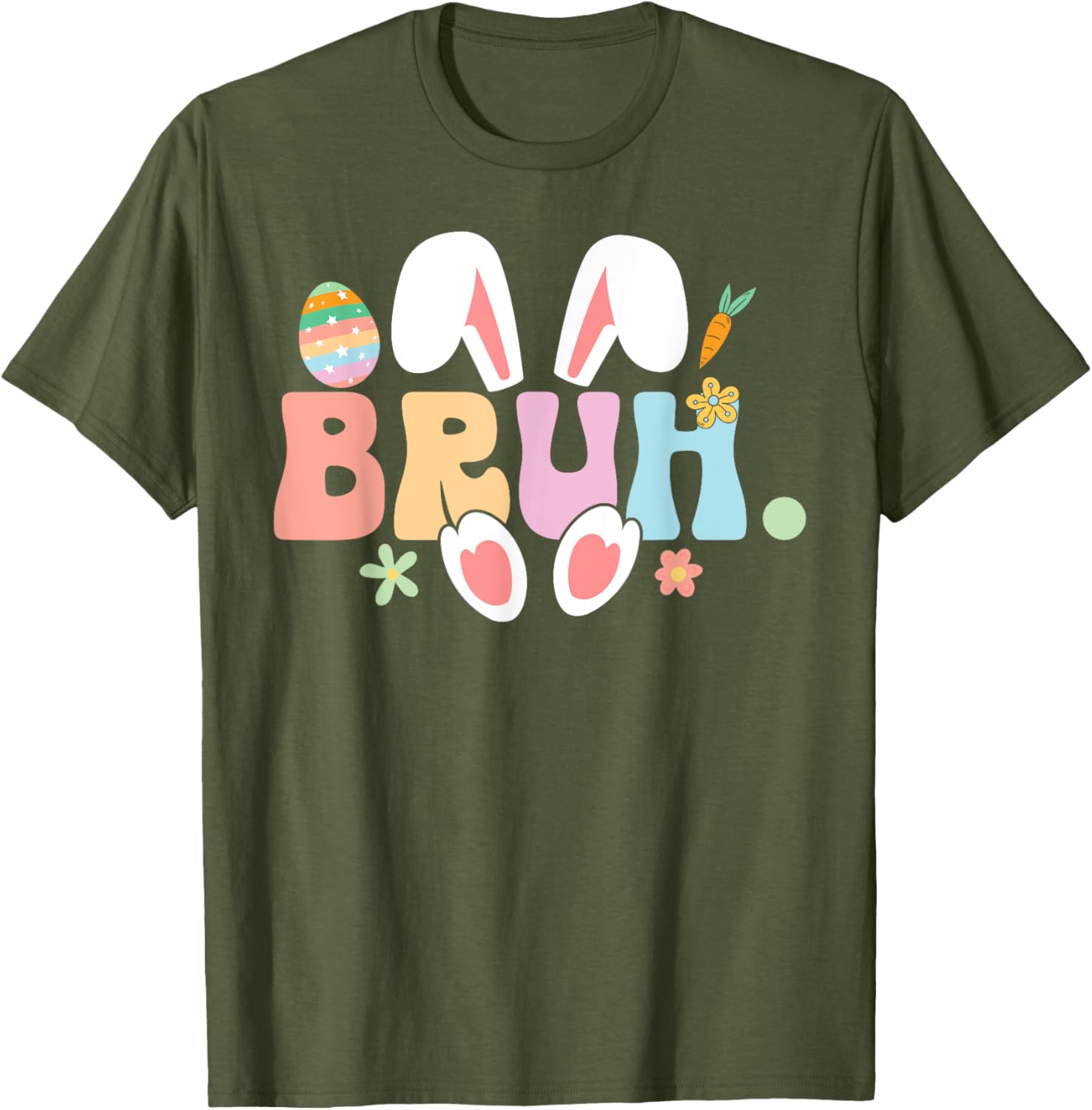 Bruh Meme Funny Saying Bro Greeting Teens Boys Easter Day T-Shirt