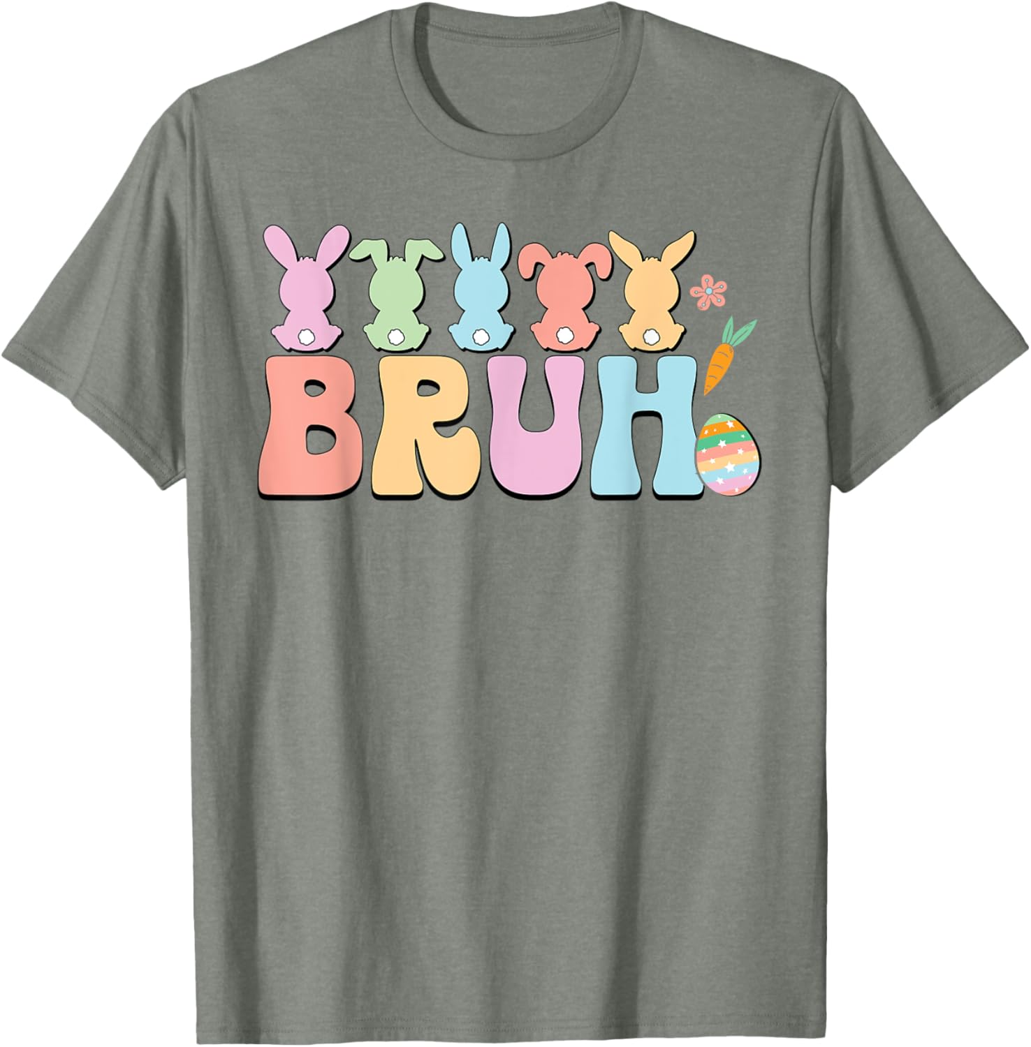 Bruh Meme Funny Saying Bro Greeting Teens Boys Easter Day T-Shirt