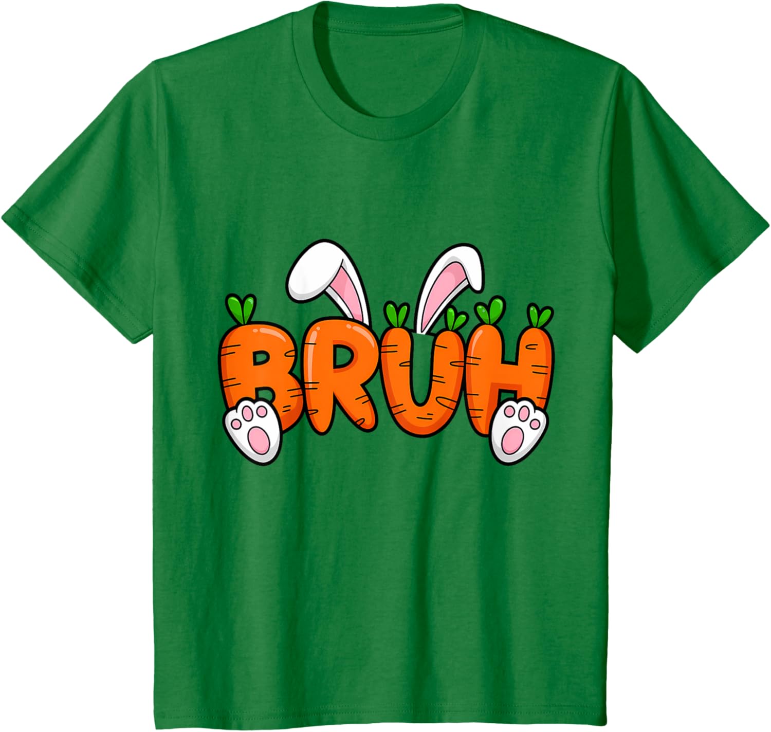 Bruh Meme Teens Boys Kids Bunny Rabbit Carrot Easter Day T-Shirt