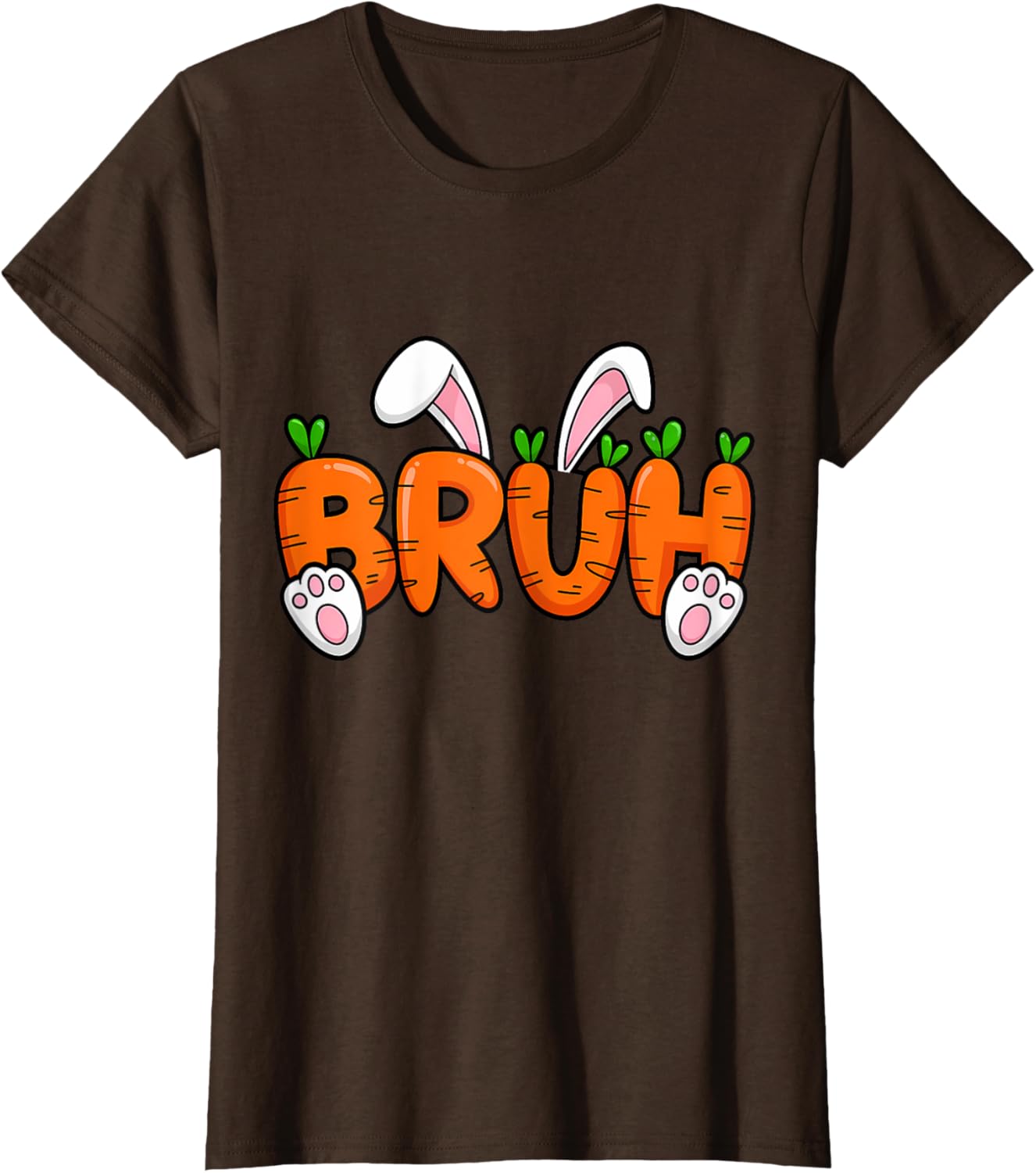 Bruh Meme Teens Boys Kids Bunny Rabbit Carrot Easter Day T-Shirt