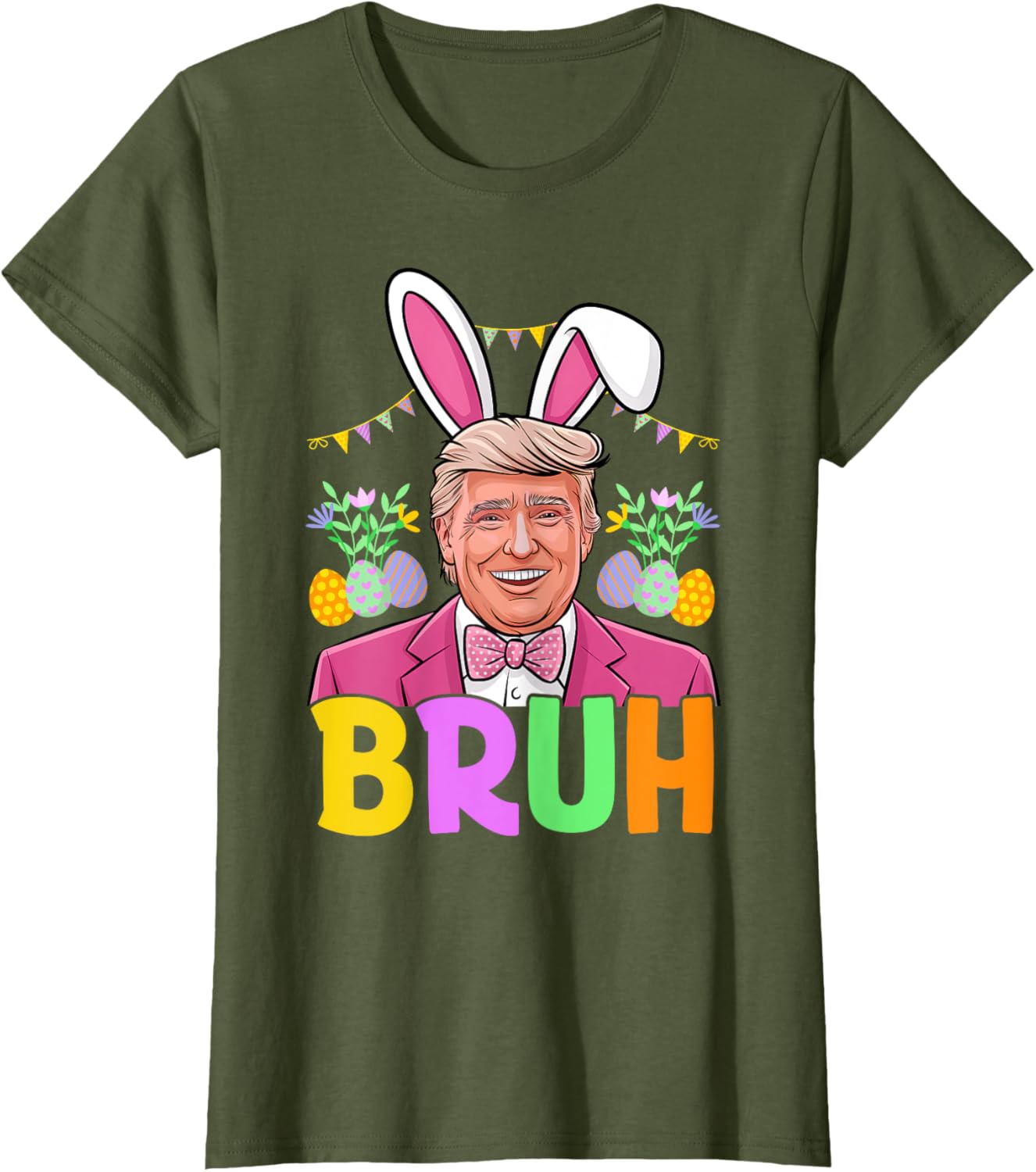 Bruh Trump Bunny Rabbit Lover Bruh Easter Day Funny Trump T-Shirt