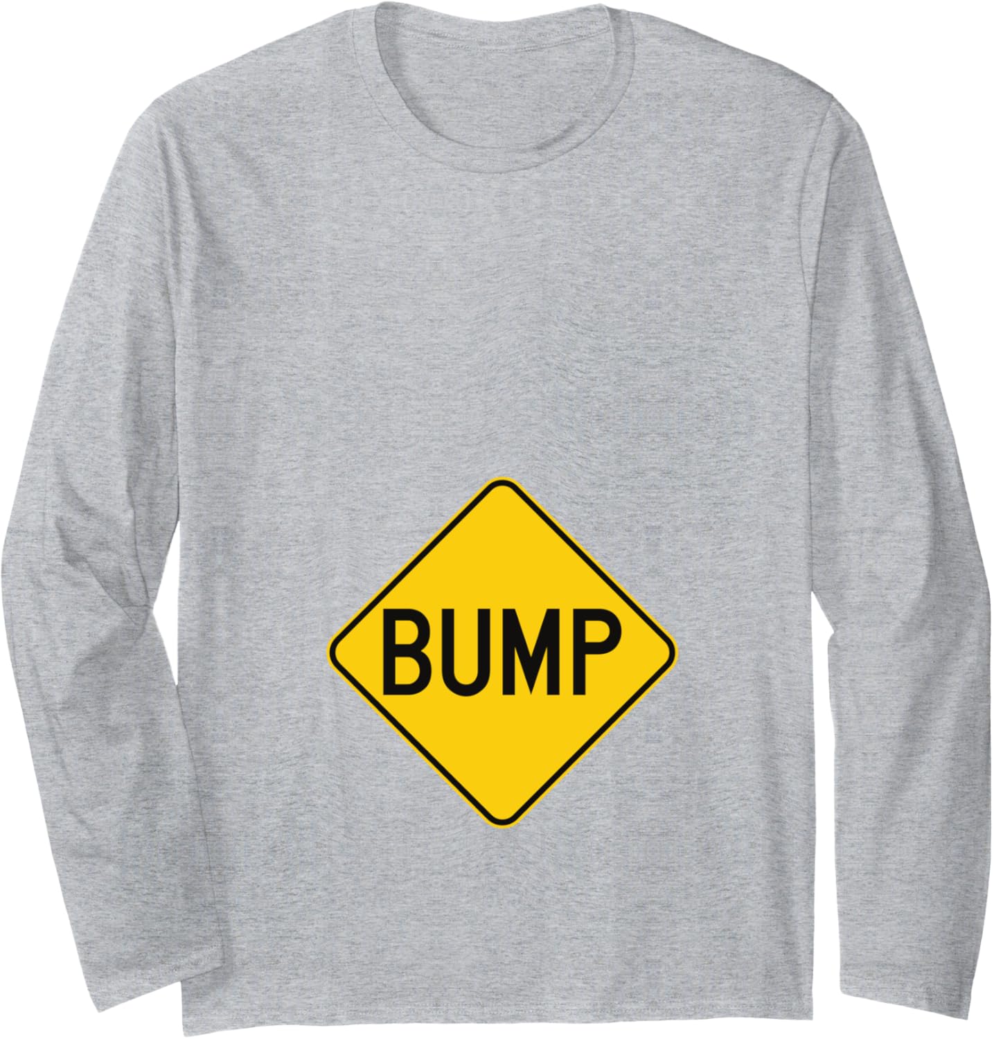 Bump Ahead Mother To Be Cute New Moms Women Long Sleeve T-Shirt