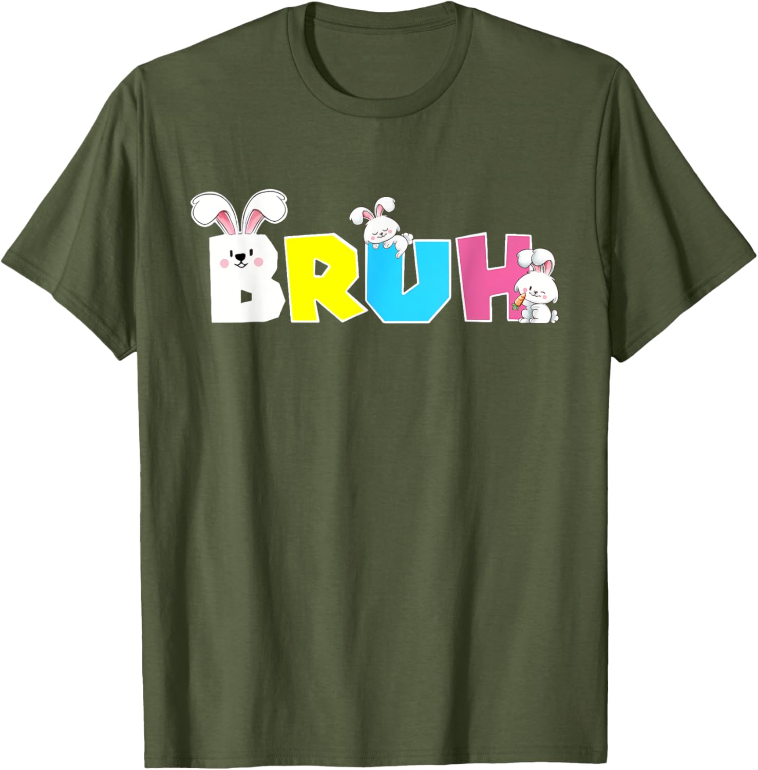 Bunny Bruh Easter Day Costume Bunny Teens Boys Kids T-Shirt