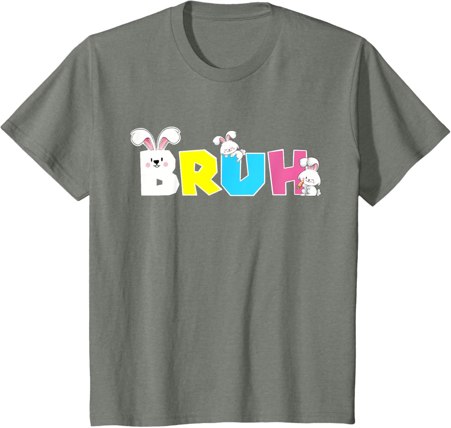 Bunny Bruh Easter Day Costume Bunny Teens Boys Kids T-Shirt