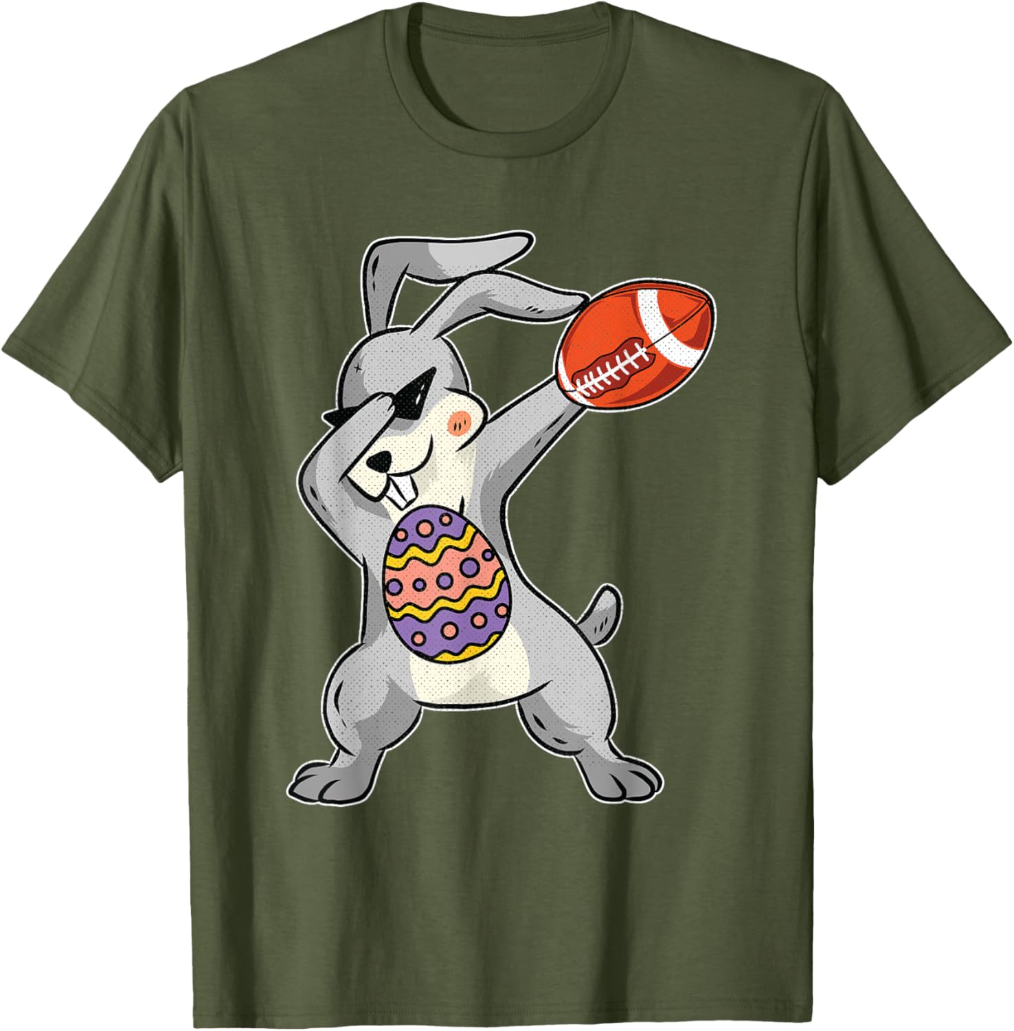 Bunny Dabbing Cute American Football Happy Easter T-Shirt