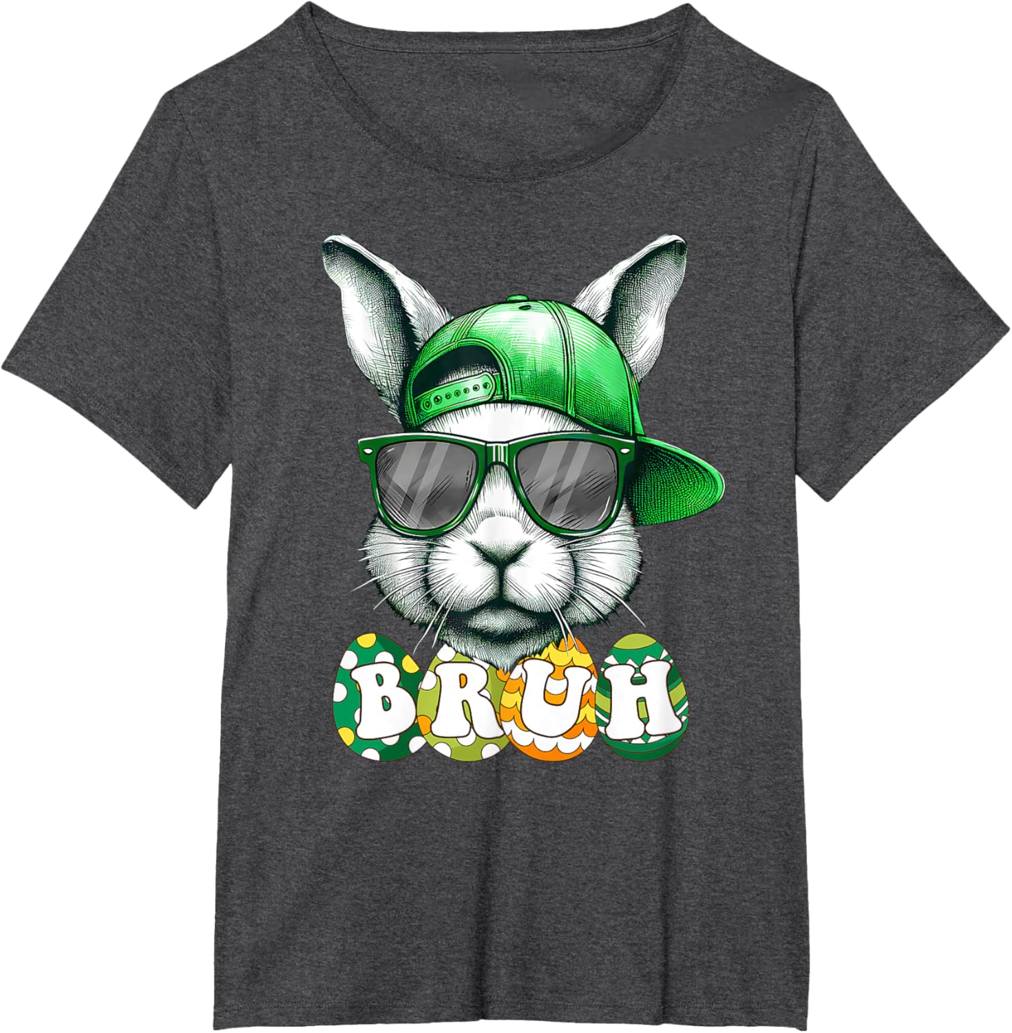 Bunny Face Bruh Meme Funny Saying Bro Greeting Easter Boys T-Shirt