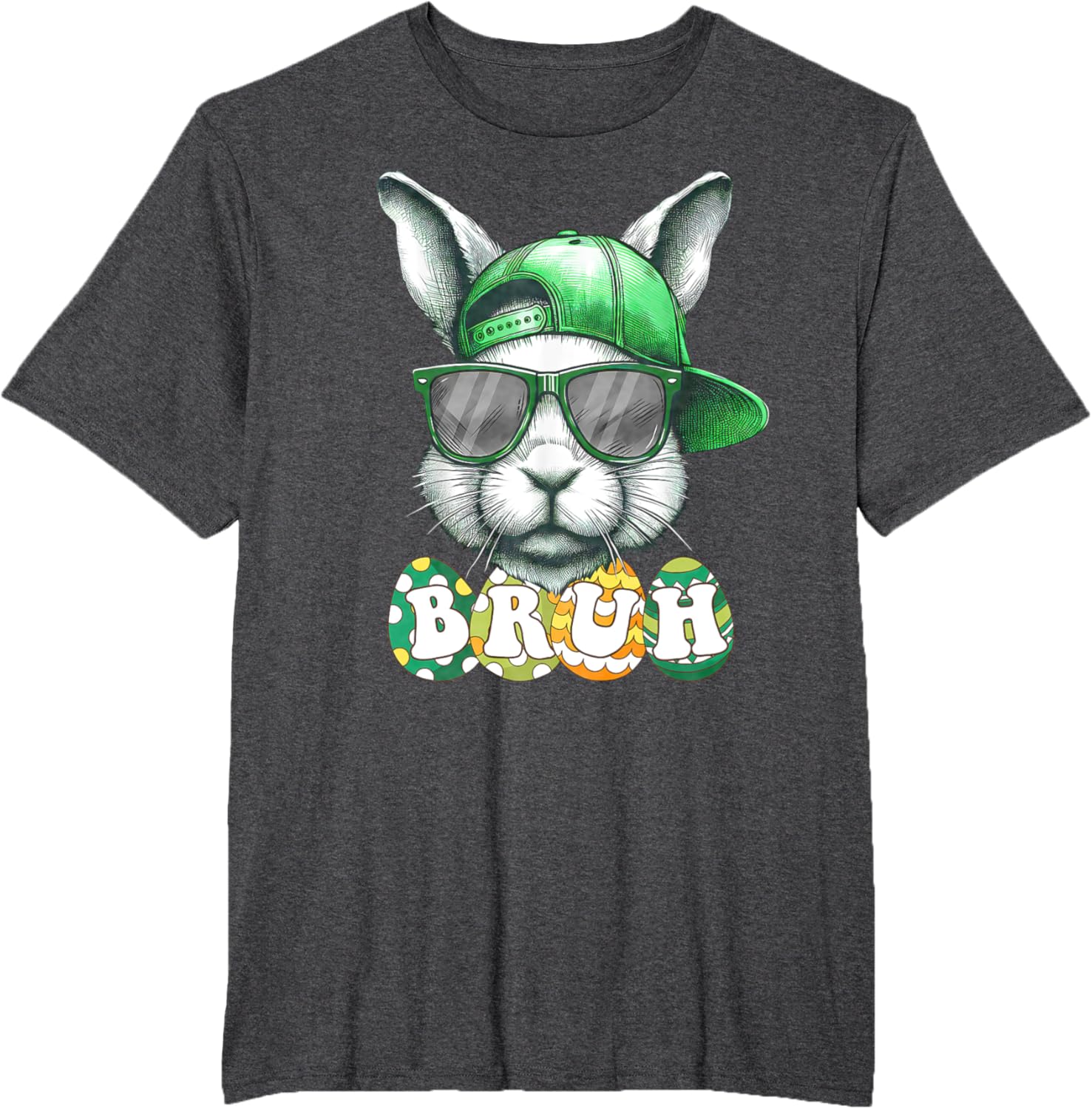 Bunny Face Bruh Meme Funny Saying Bro Greeting Easter Boys T-Shirt