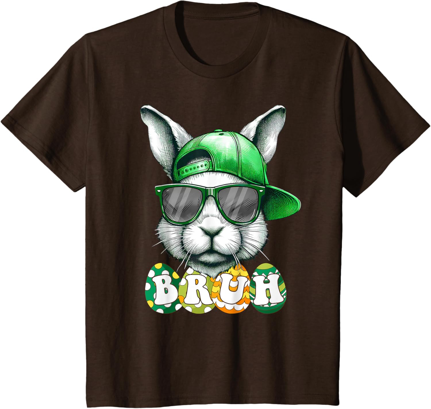 Bunny Face Bruh Meme Funny Saying Bro Greeting Easter Boys T-Shirt