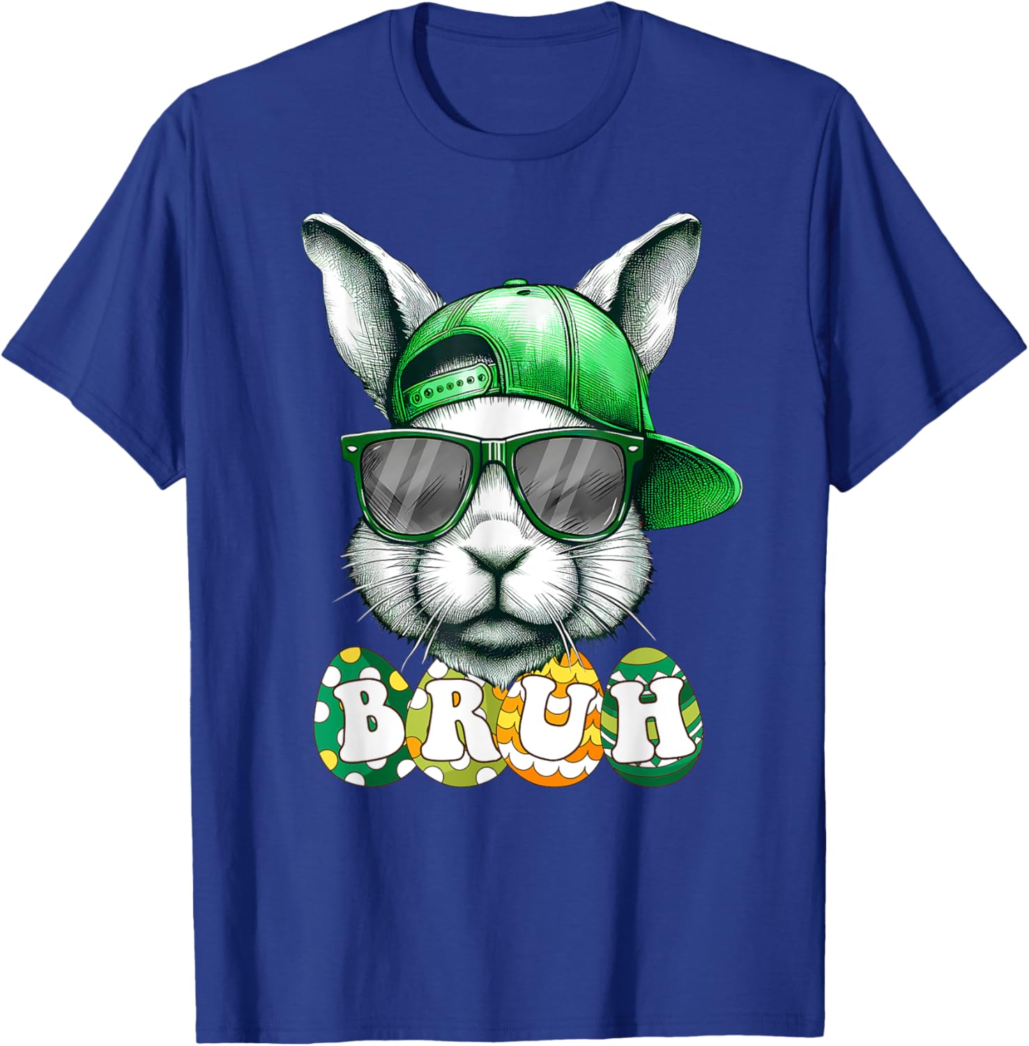 Bunny Face Bruh Meme Funny Saying Bro Greeting Easter Boys T-Shirt