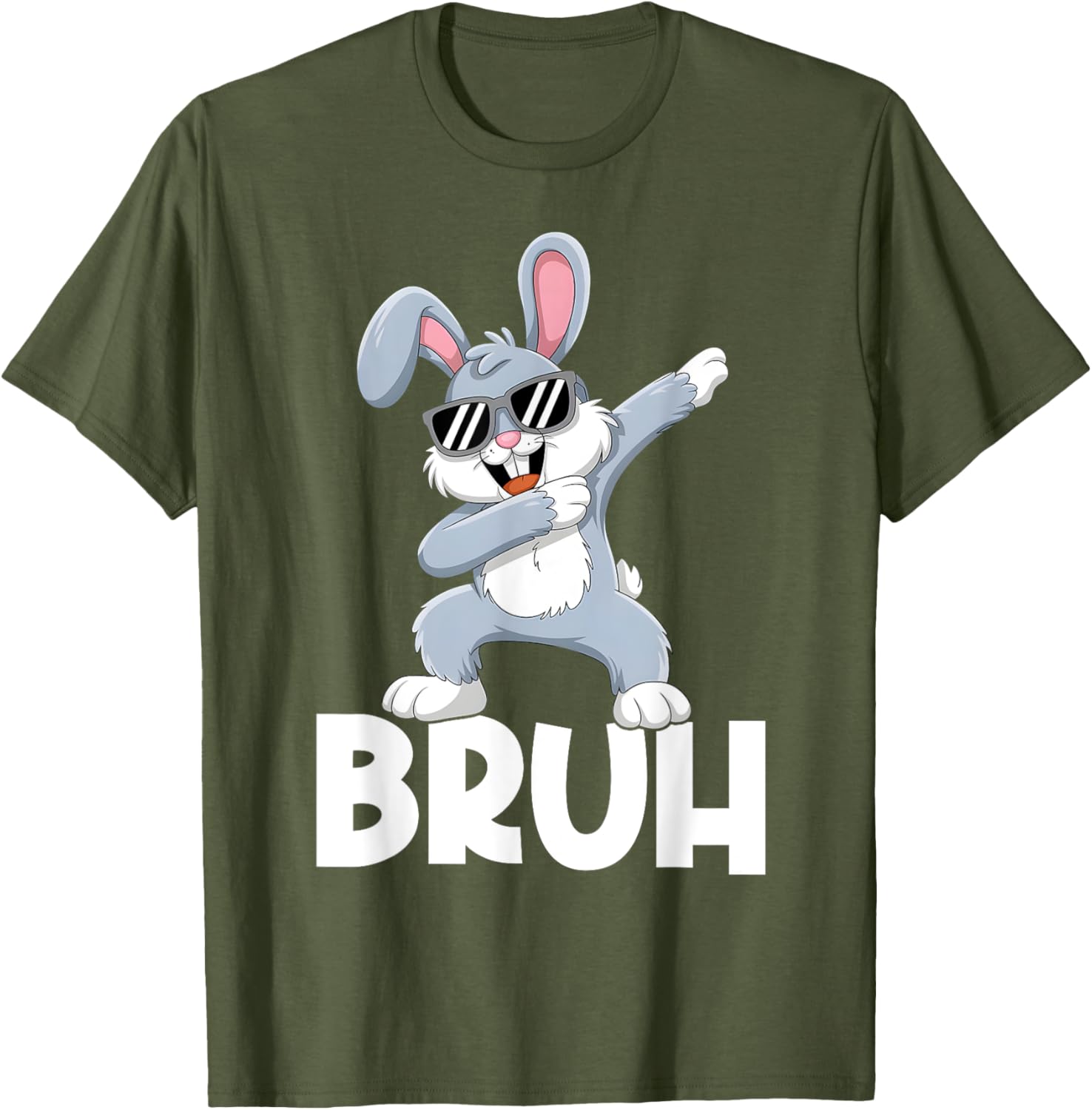 Bunny Rabbit Bruh Meme Easter Happy Easter Day Men Boys Kids T-Shirt