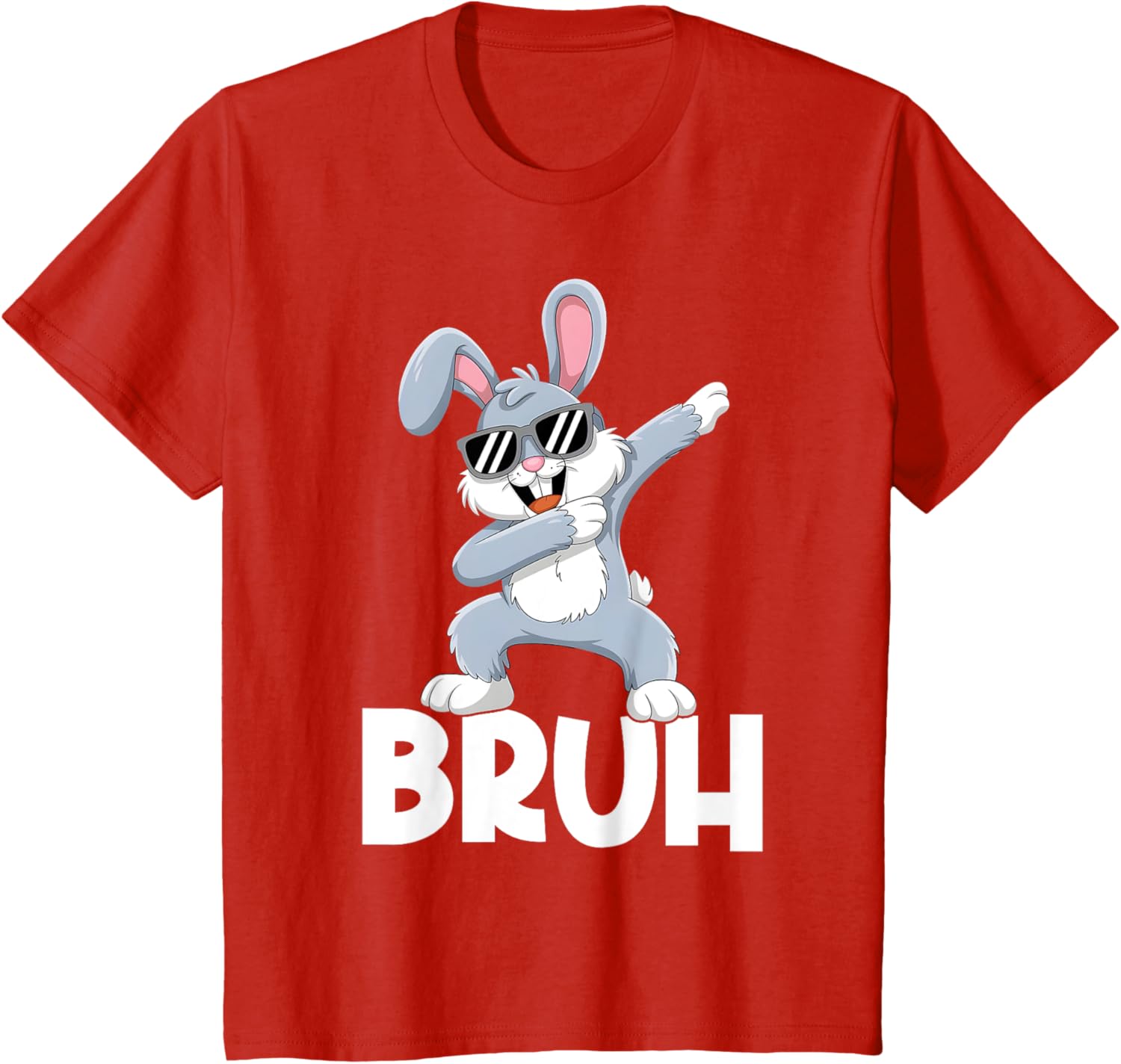 Bunny Rabbit Bruh Meme Easter Happy Easter Day Men Boys Kids T-Shirt