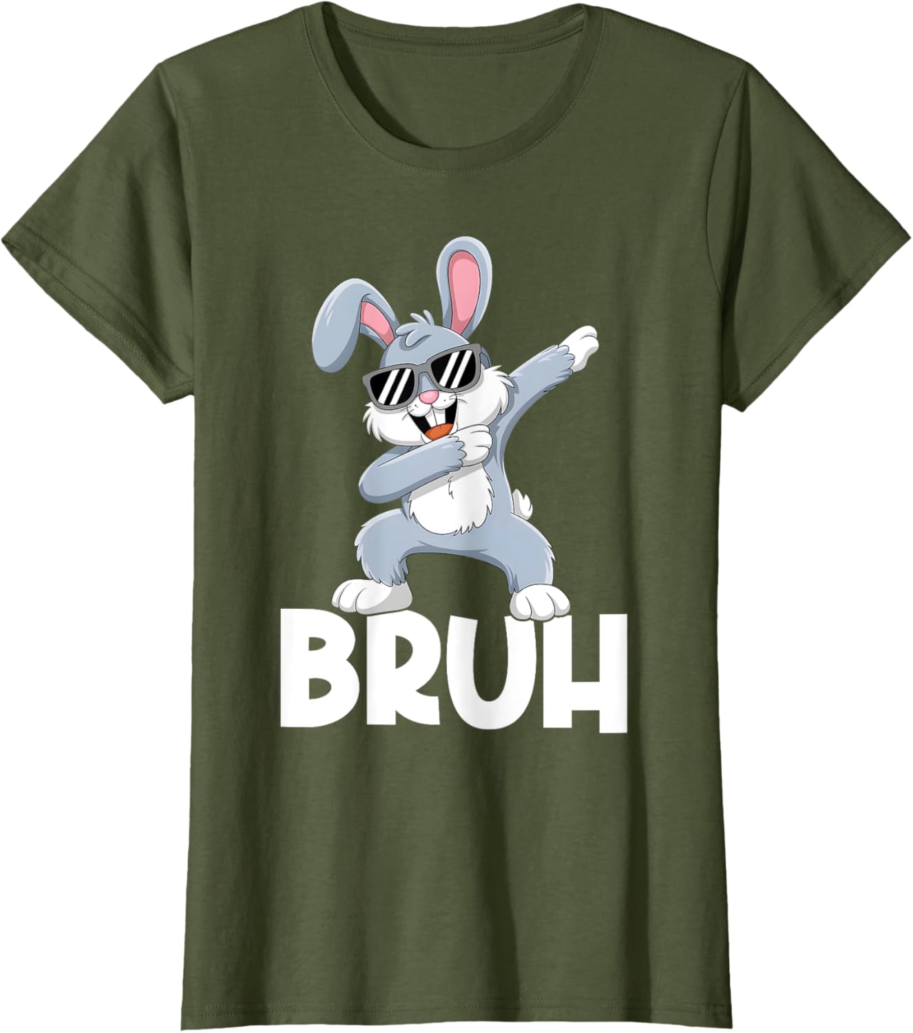 Bunny Rabbit Bruh Meme Easter Happy Easter Day Men Boys Kids T-Shirt