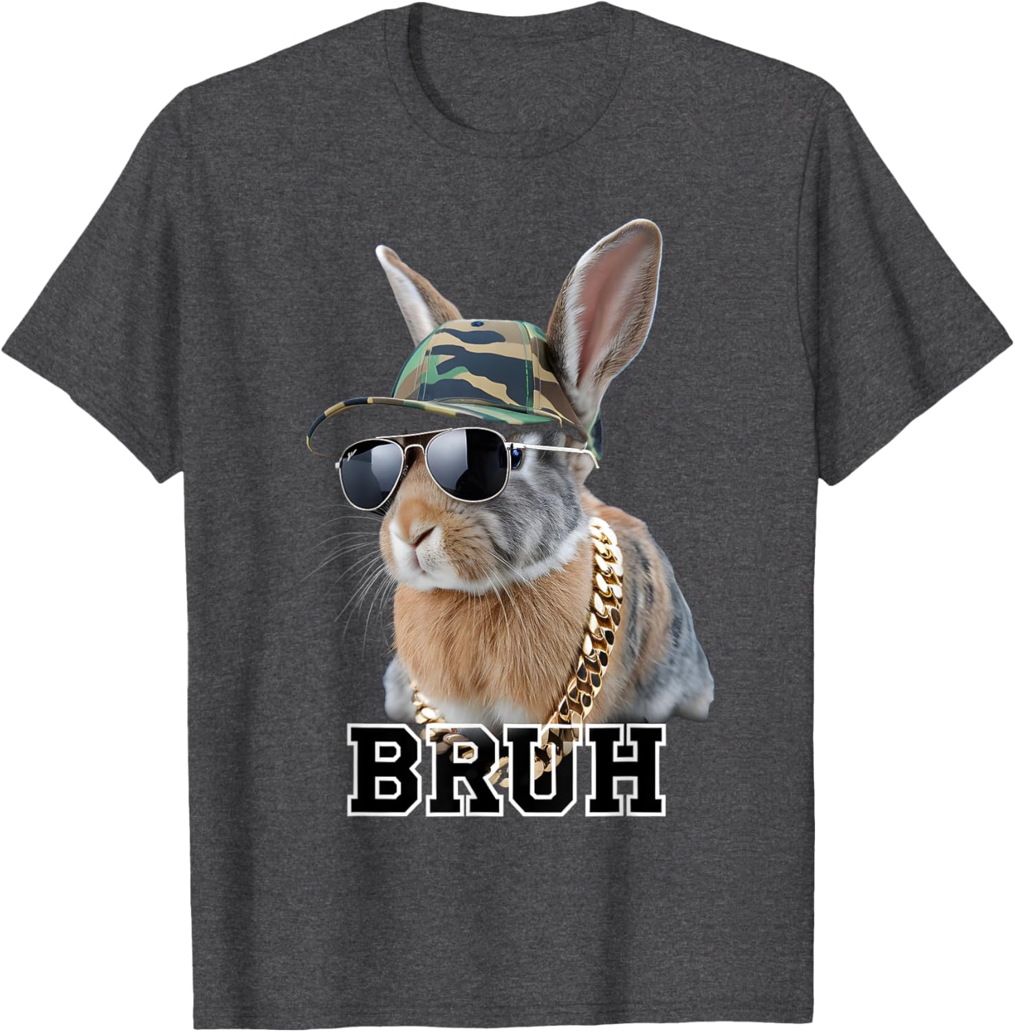 Bunny Rabbit Easter Happy Easter Bruh Mens Boys Kids T-Shirt