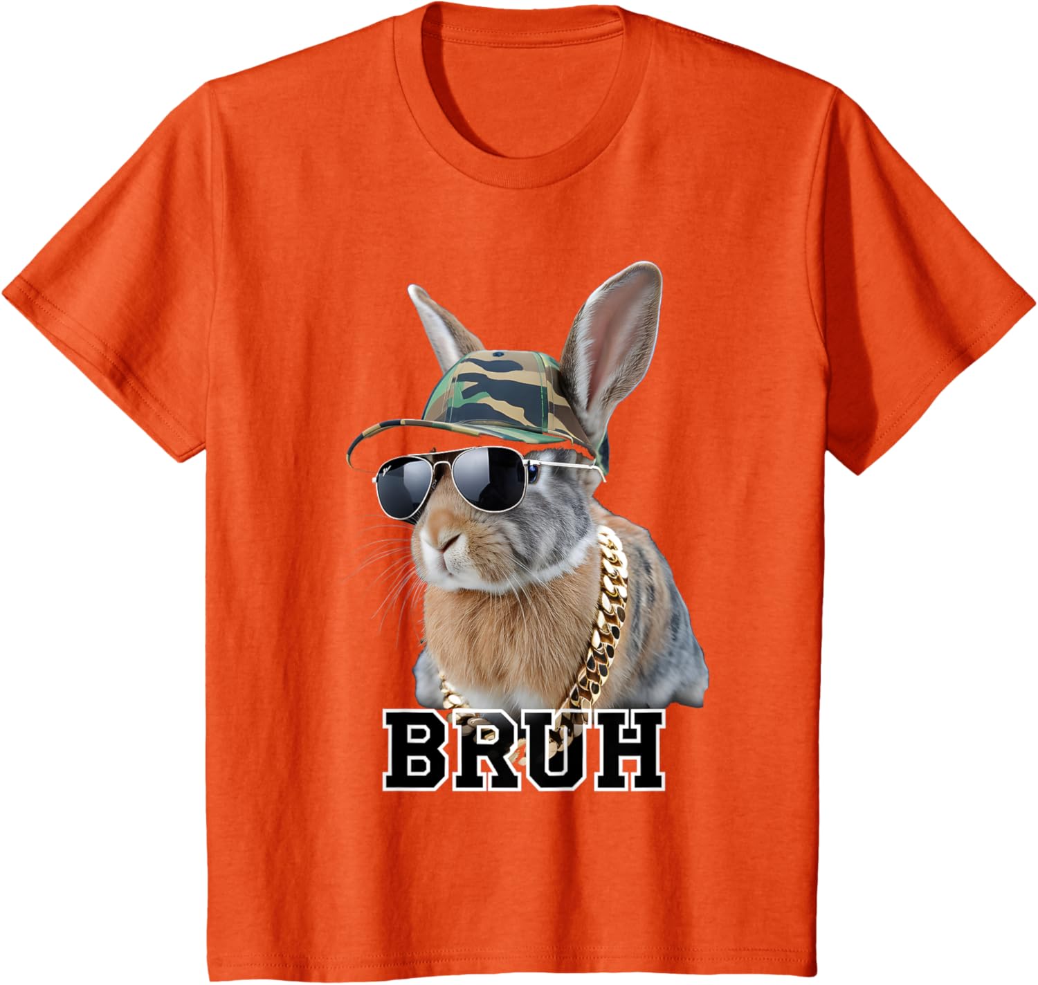 Bunny Rabbit Easter Happy Easter Bruh Mens Boys Kids T-Shirt