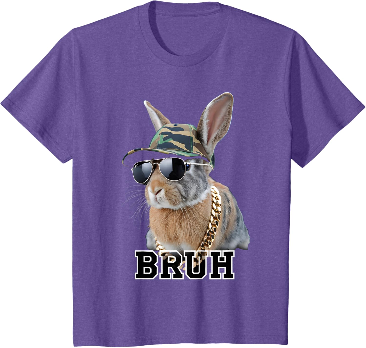 Bunny Rabbit Easter Happy Easter Bruh Mens Boys Kids T-Shirt