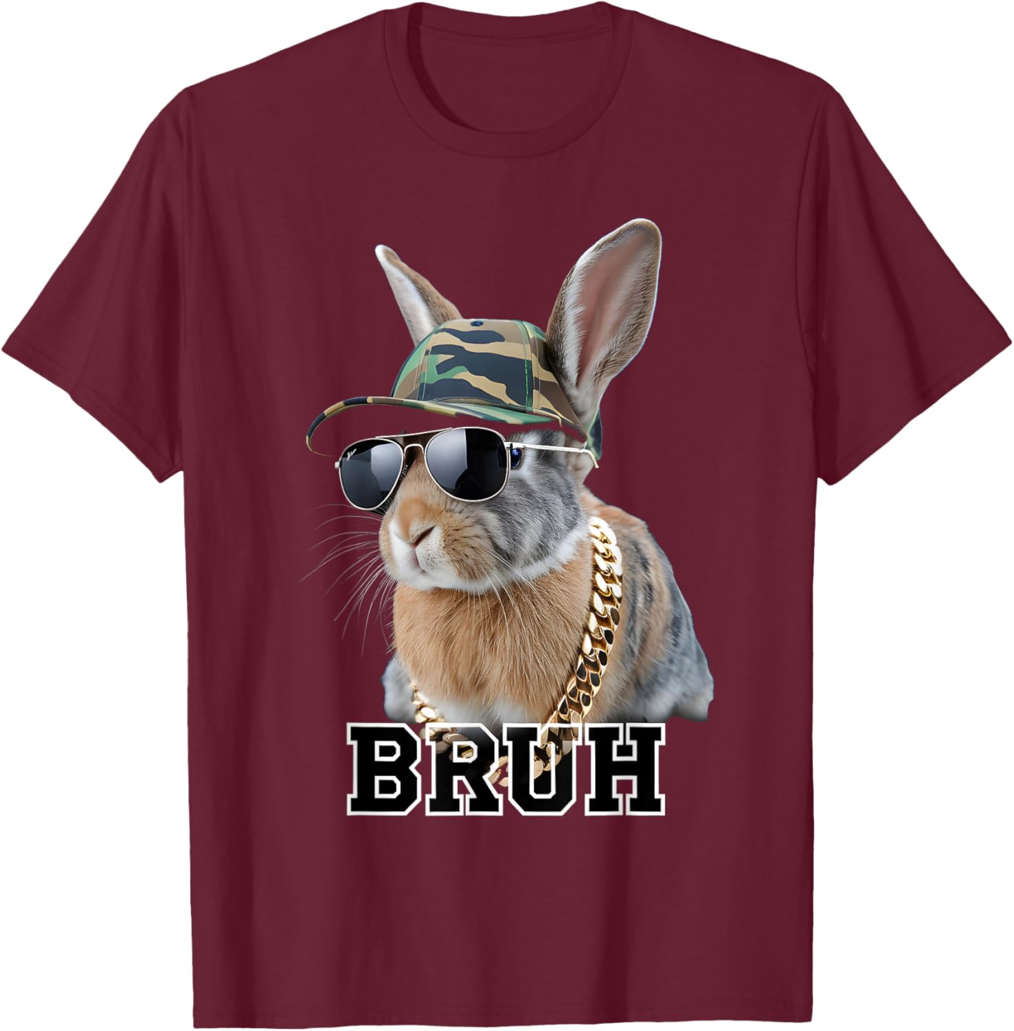 Bunny Rabbit Easter Happy Easter Bruh Mens Boys Kids T-Shirt