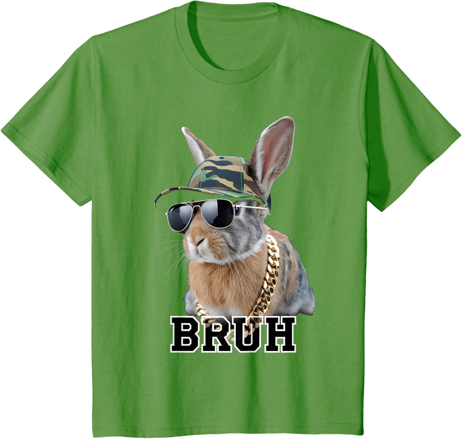 Bunny Rabbit Easter Happy Easter Bruh Mens Boys Kids T-Shirt