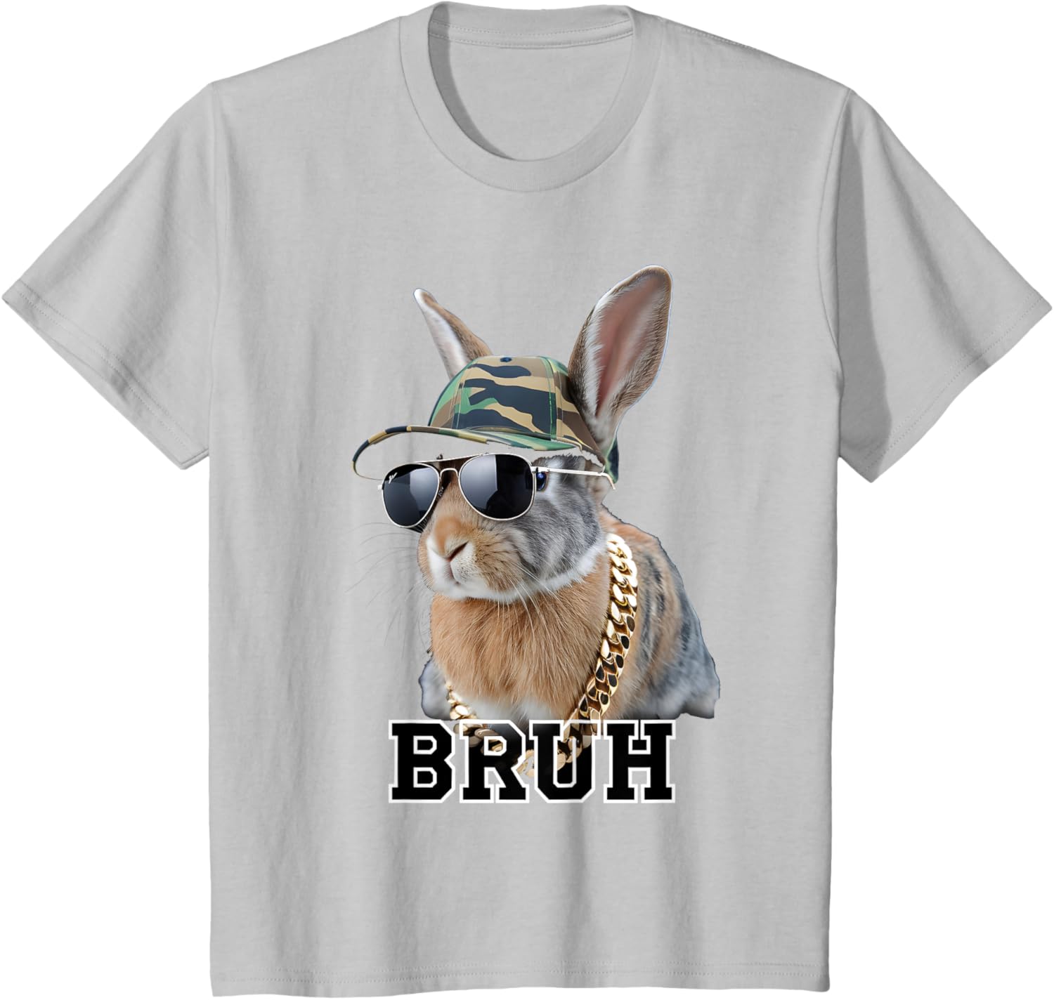 Bunny Rabbit Easter Happy Easter Bruh Mens Boys Kids T-Shirt