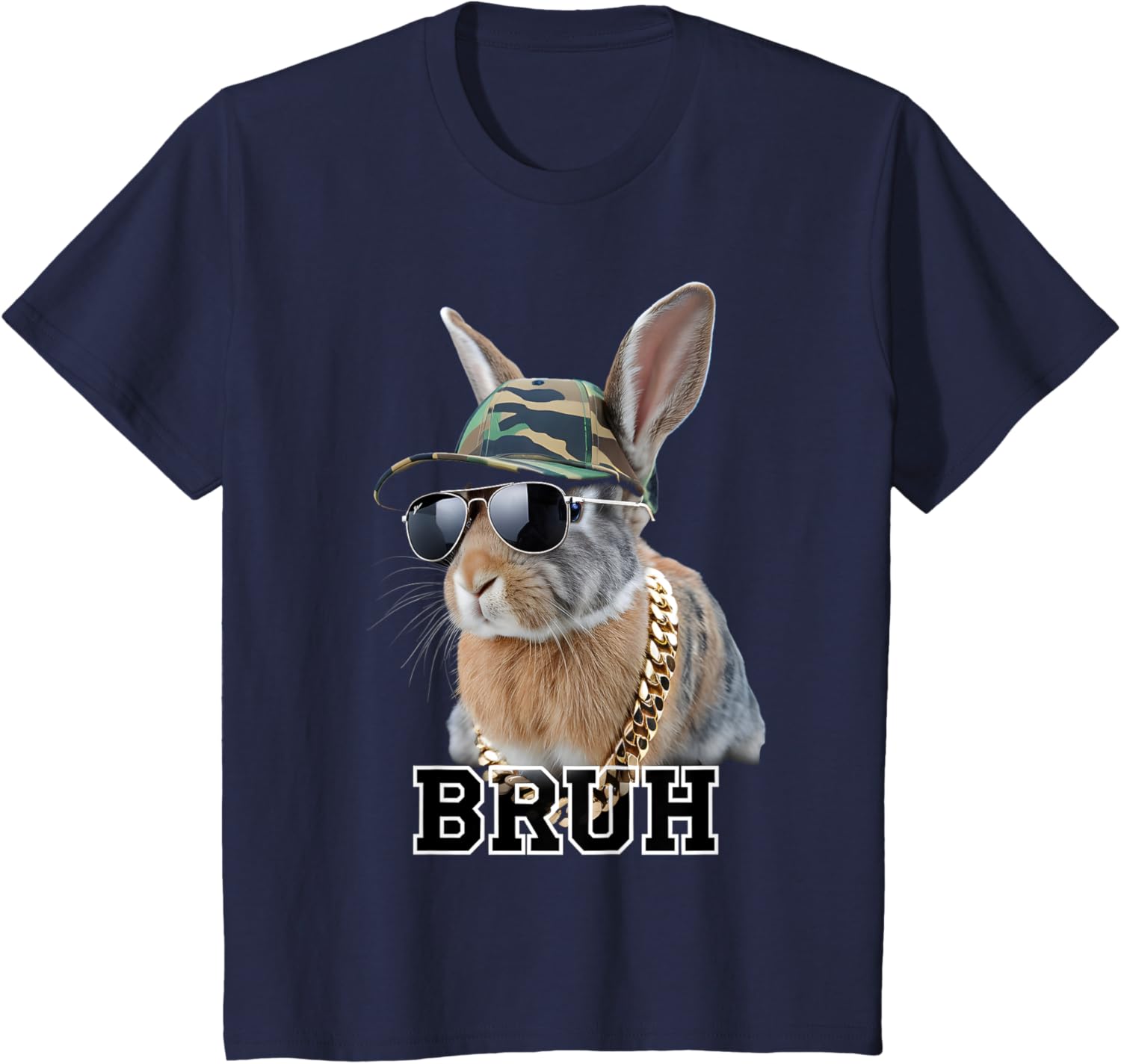 Bunny Rabbit Easter Happy Easter Bruh Mens Boys Kids T-Shirt