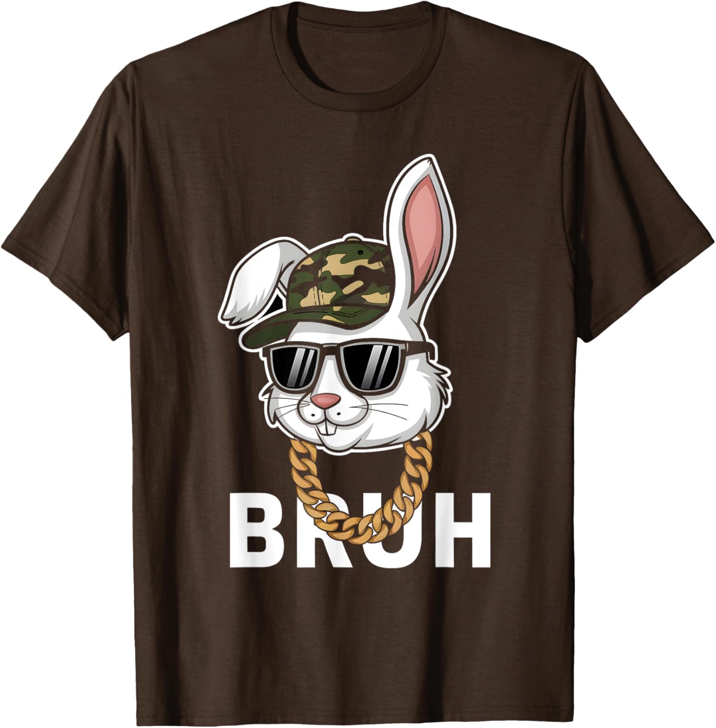 Bunny Rabbit Easter Happy Easter Bruh Mens Boys Kids T-Shirt